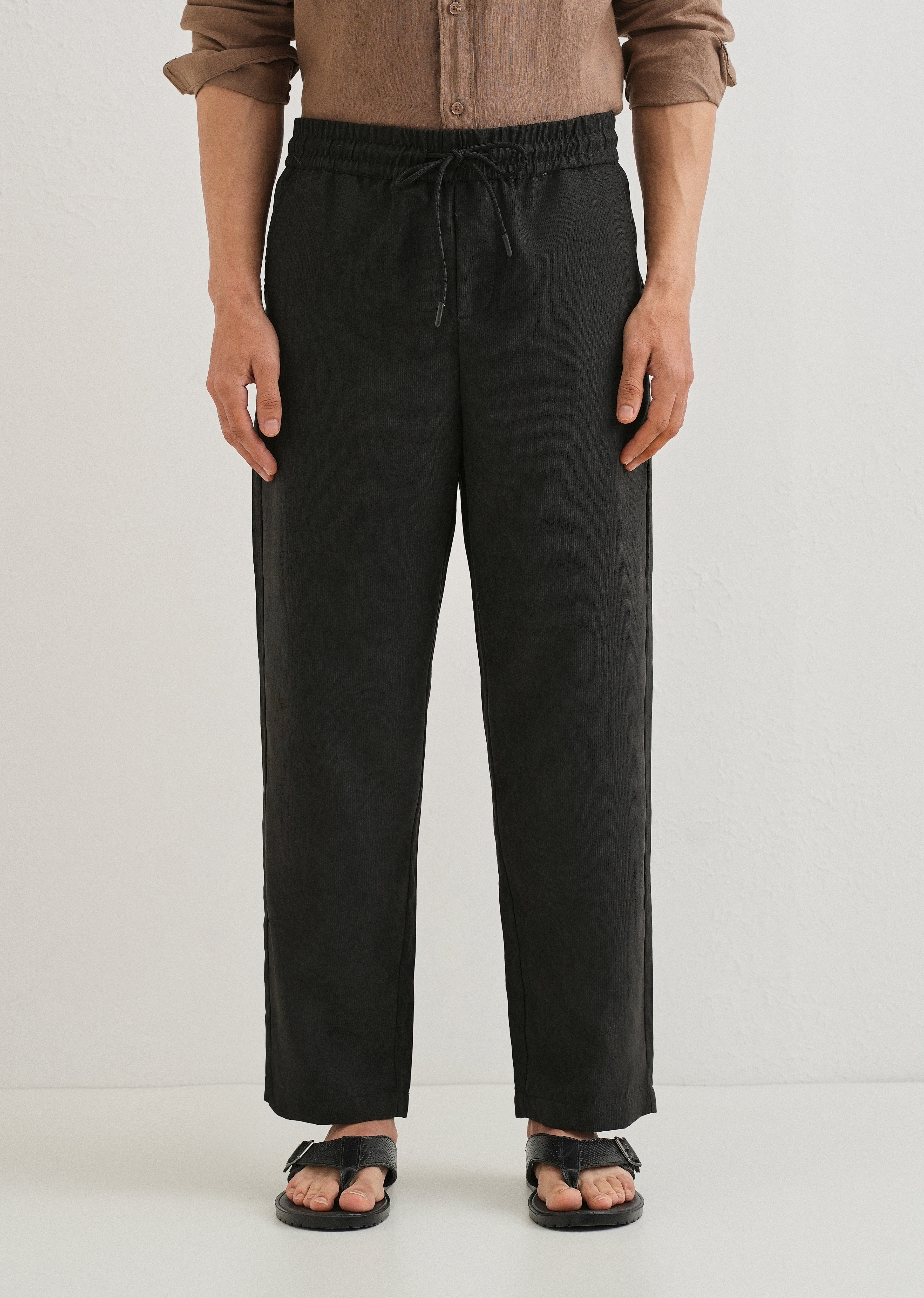 Taupe Grey Pin Stripe Corduroy Pant