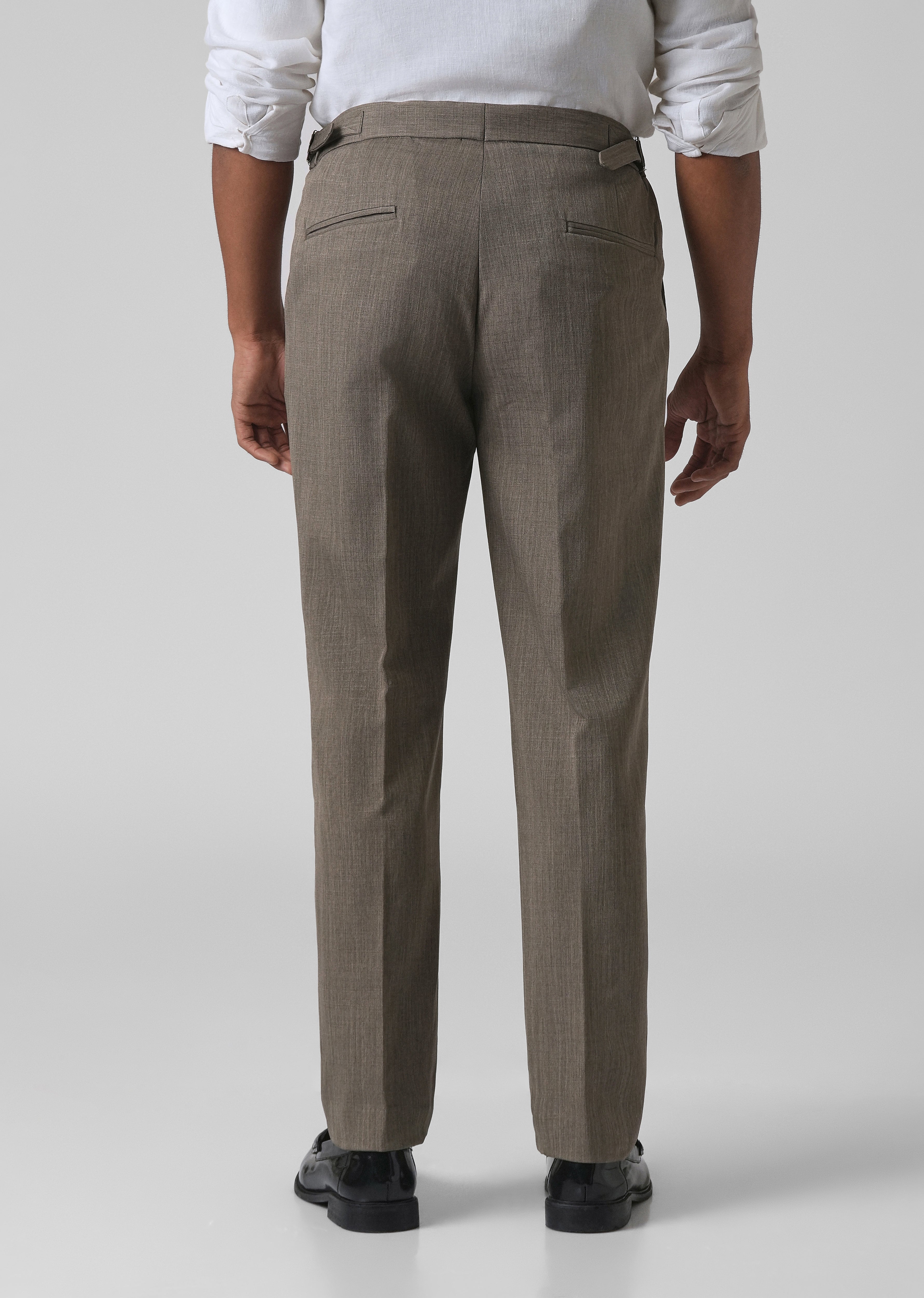 Taupe Pleated Gurkha Pant