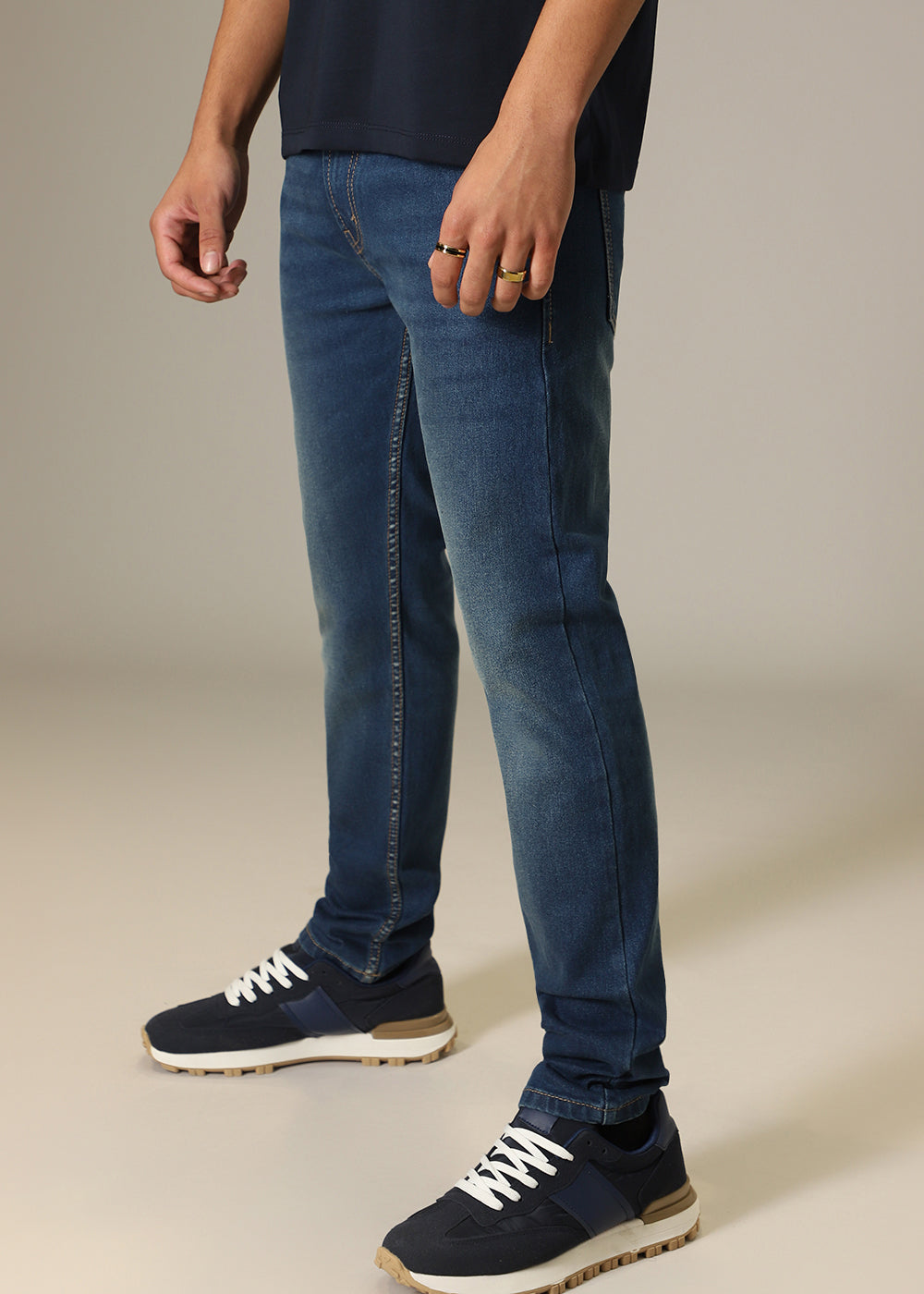 Teal Blue Slim fit Jeans