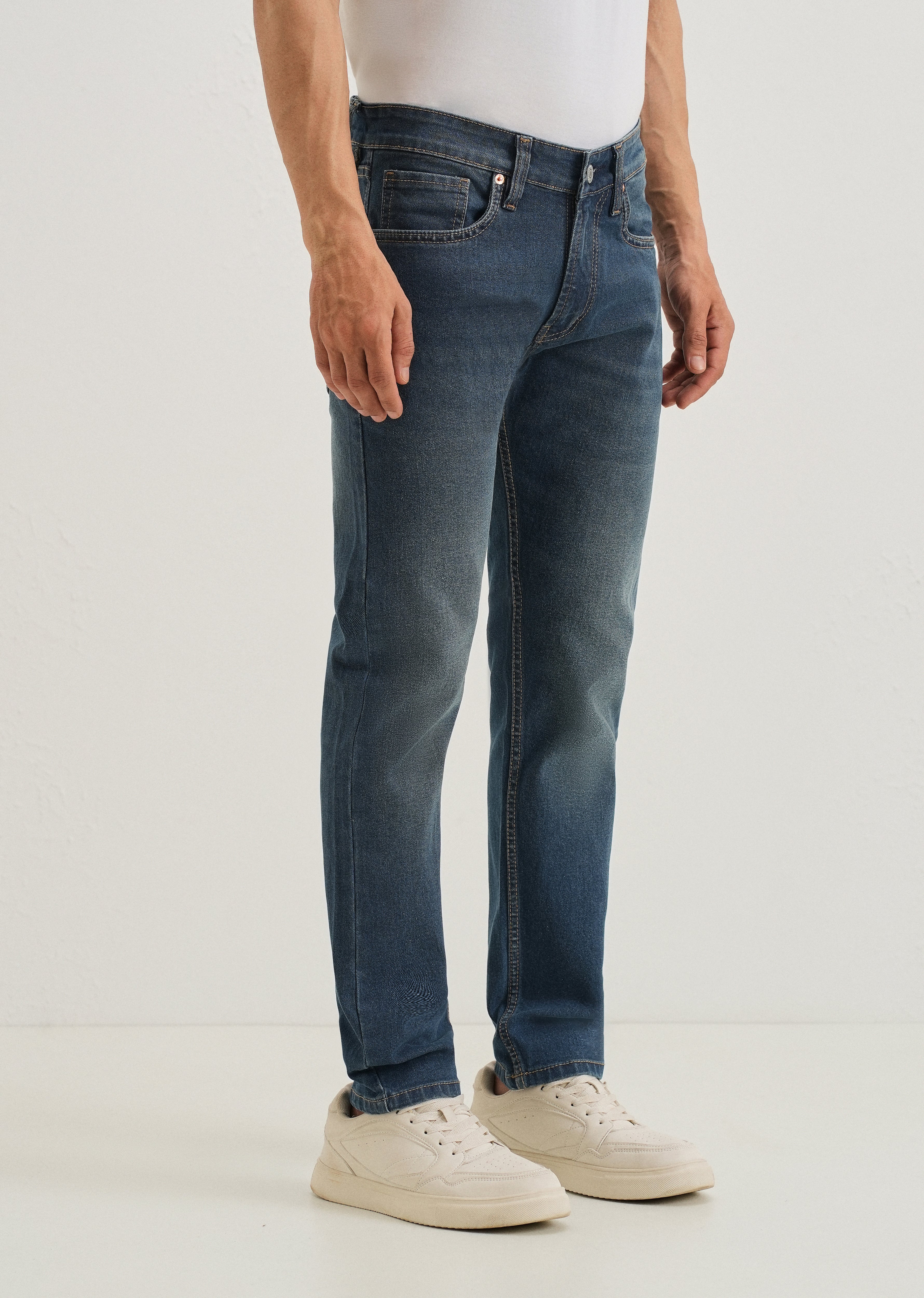 Teal Blue Slim fit Jeans