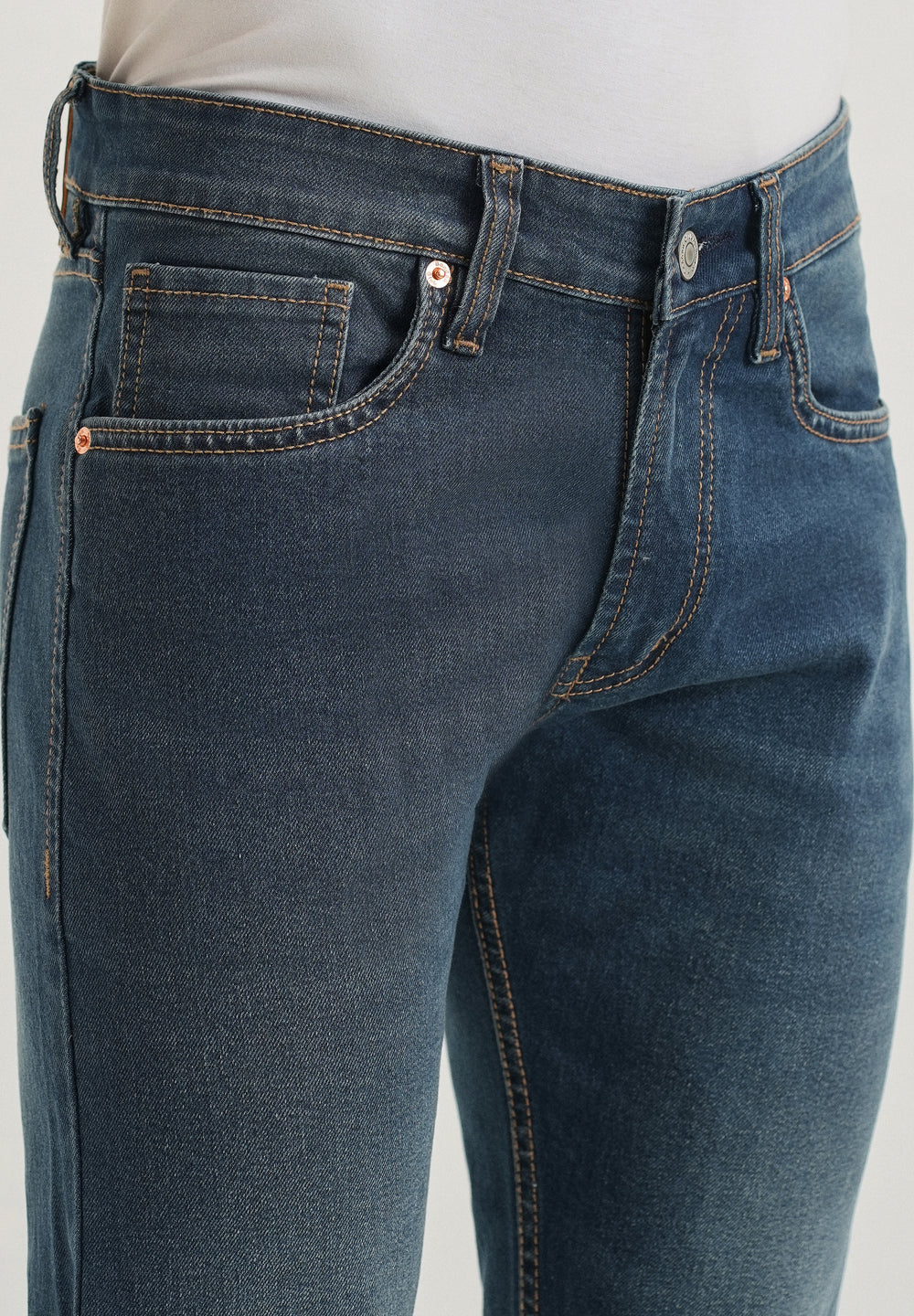 Teal Blue Slim fit Jeans