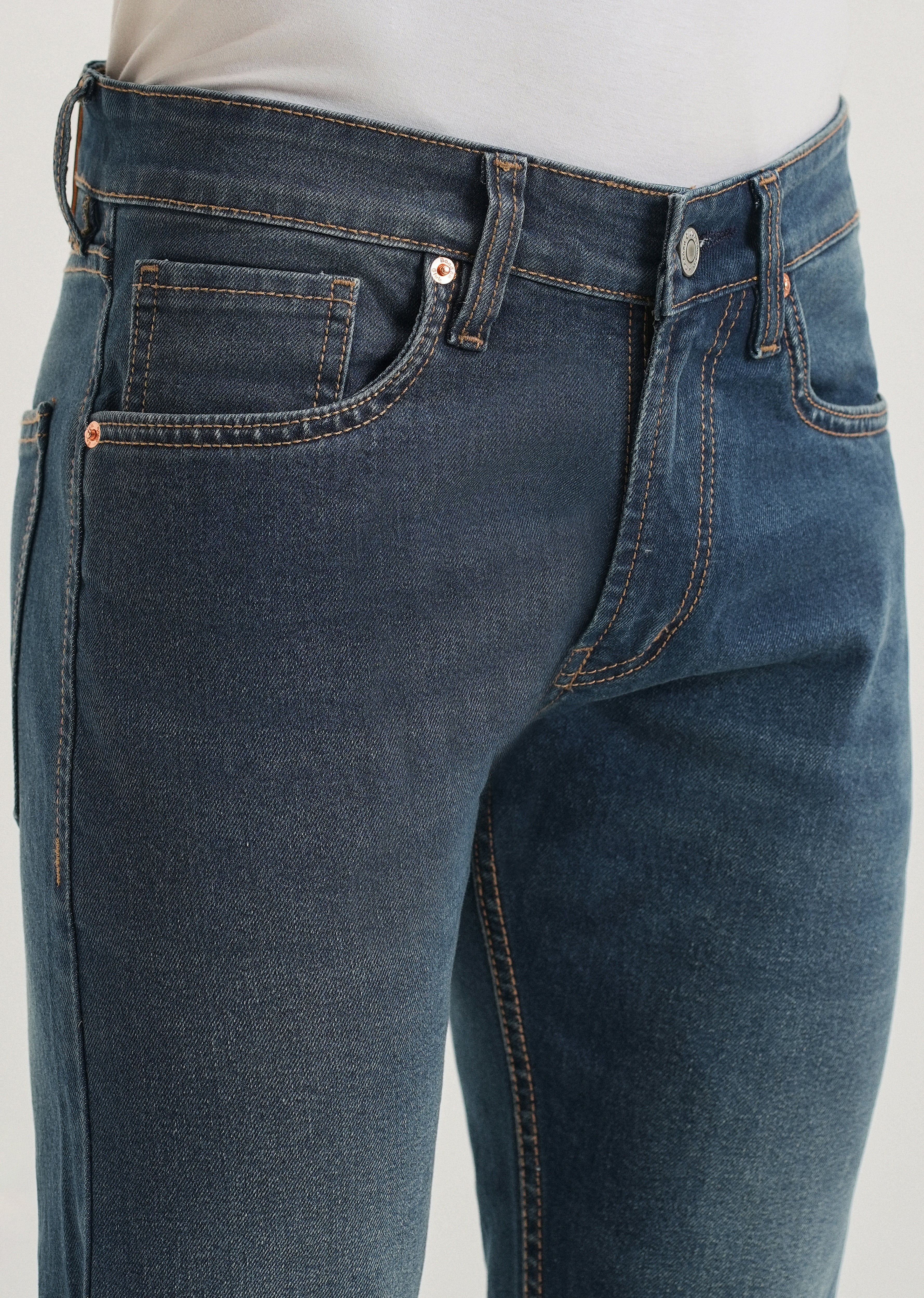 Teal Blue Slim fit Jeans