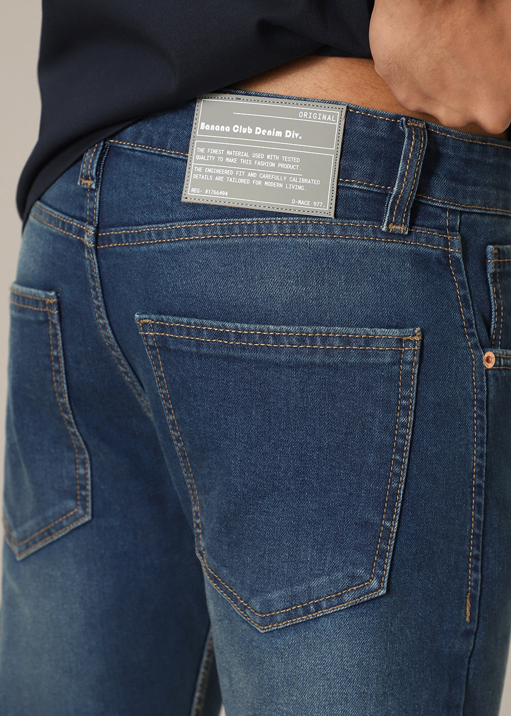 Teal Blue Slim fit Jeans