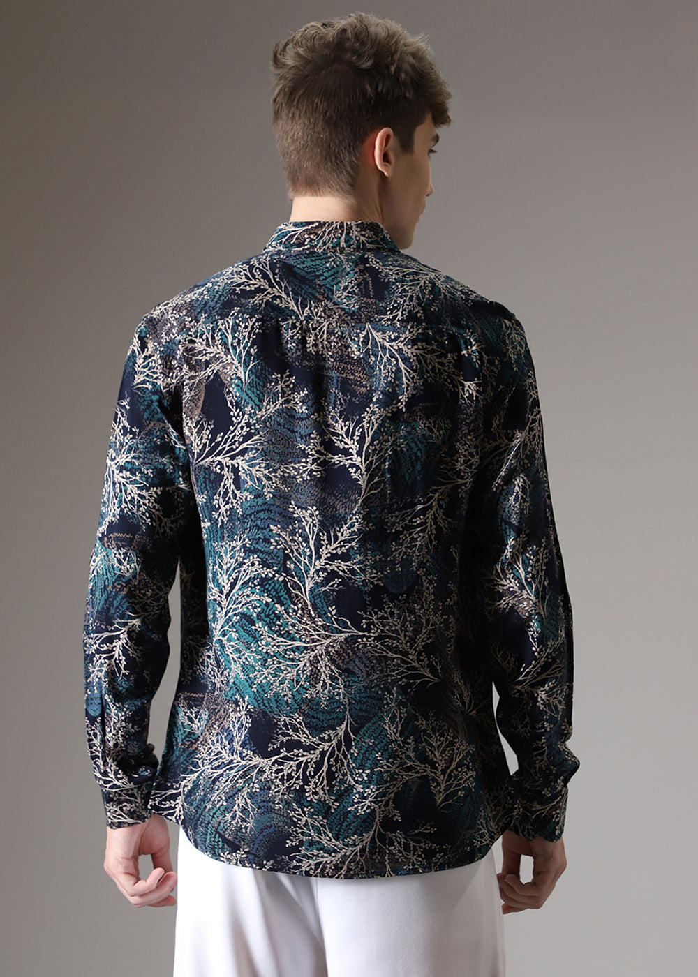 Teal Coral Feather Shirt
