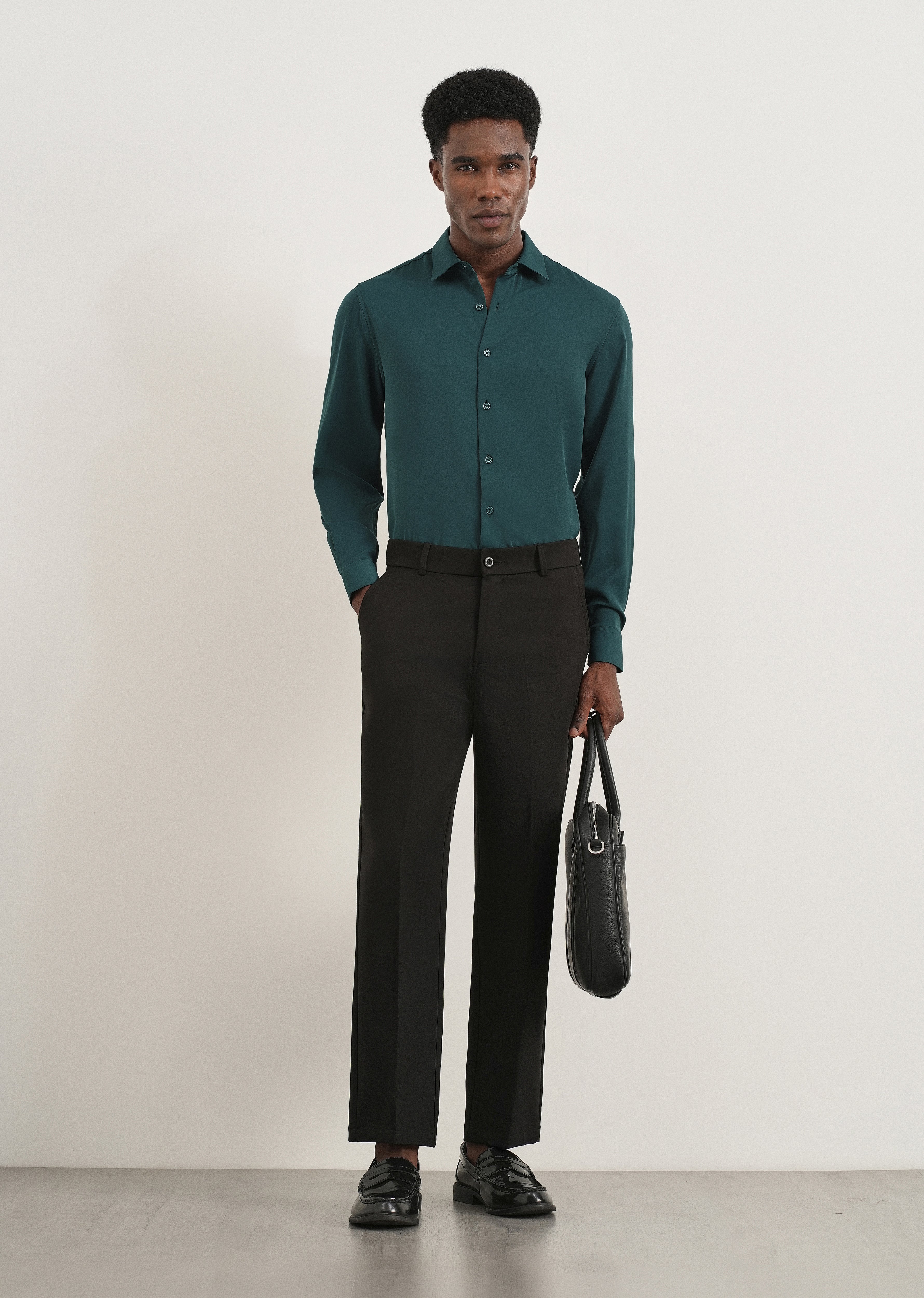 Teal Green Fluid Soft Shirt