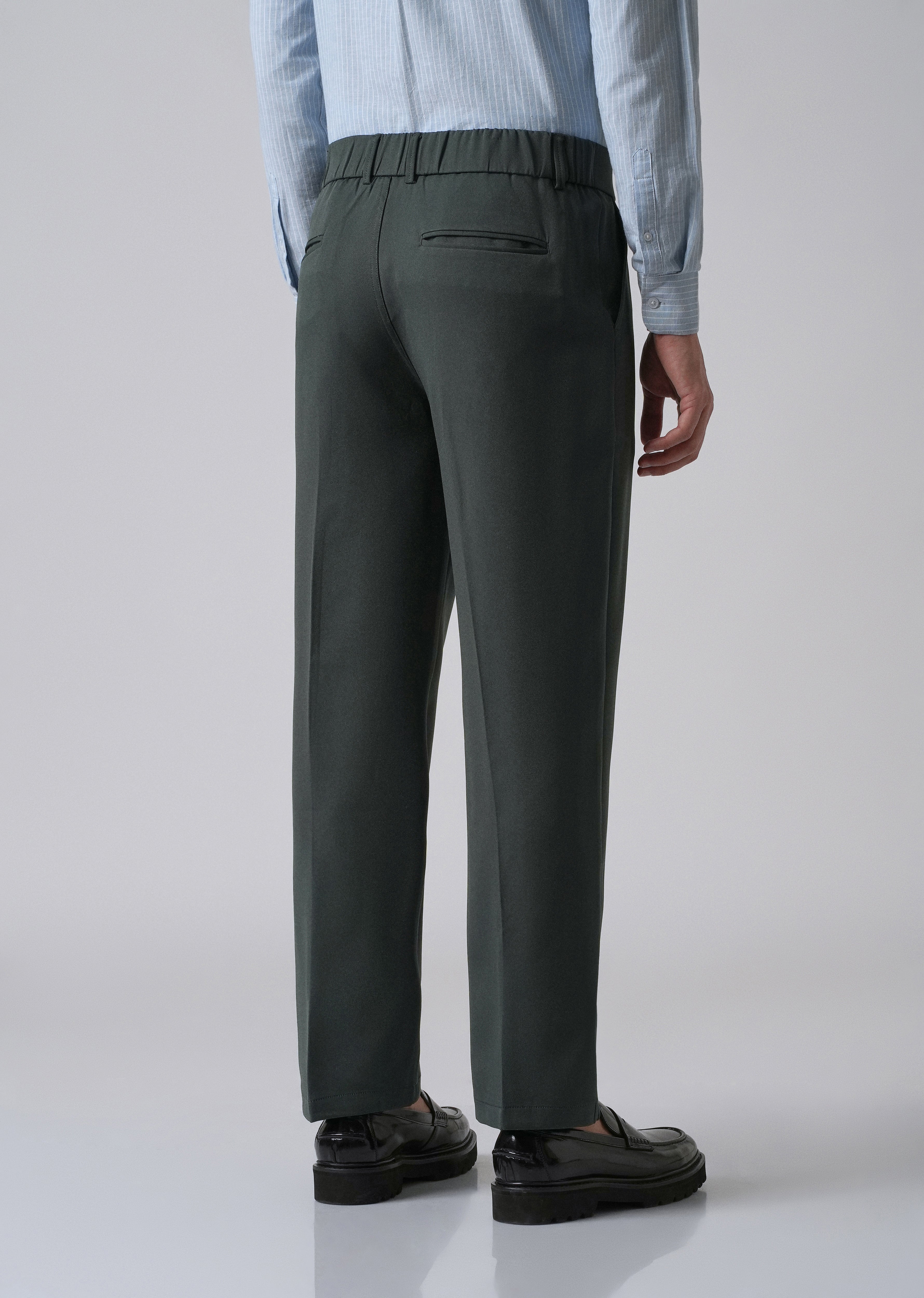 Teal Green Relaxed Fit Trousers