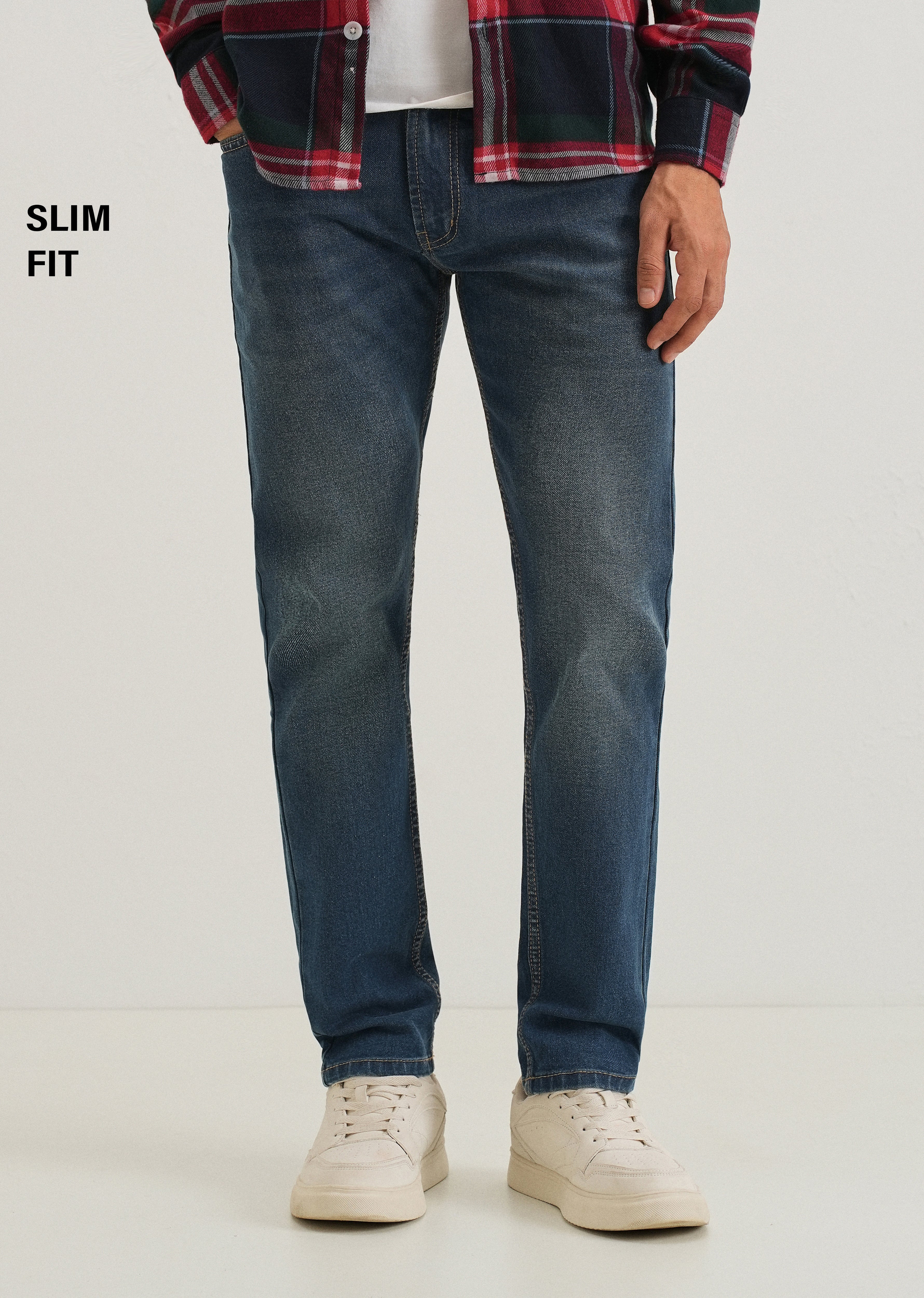 Teal Blue Slim fit Jeans