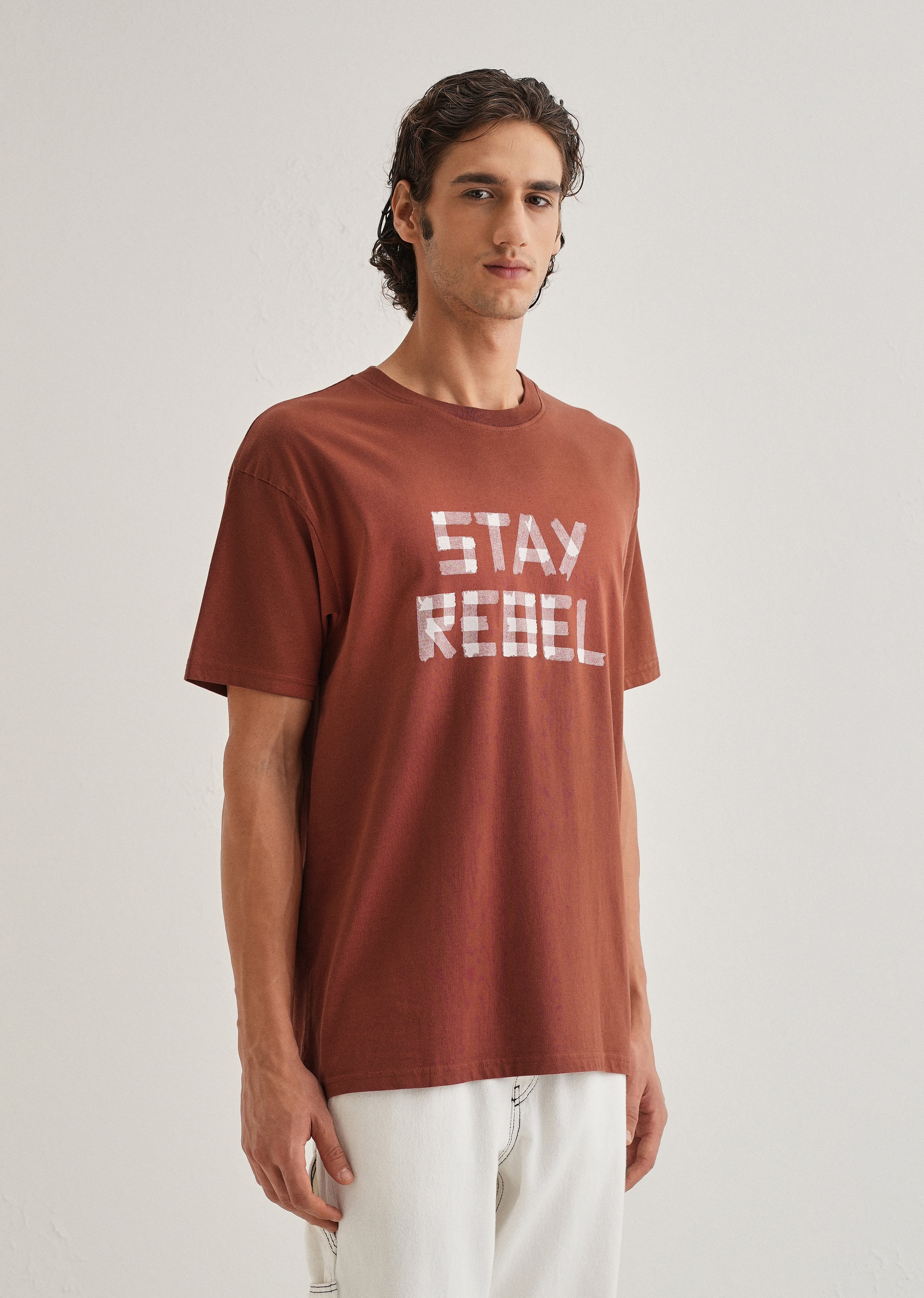 Terracotta Printed Oversized T-shirts