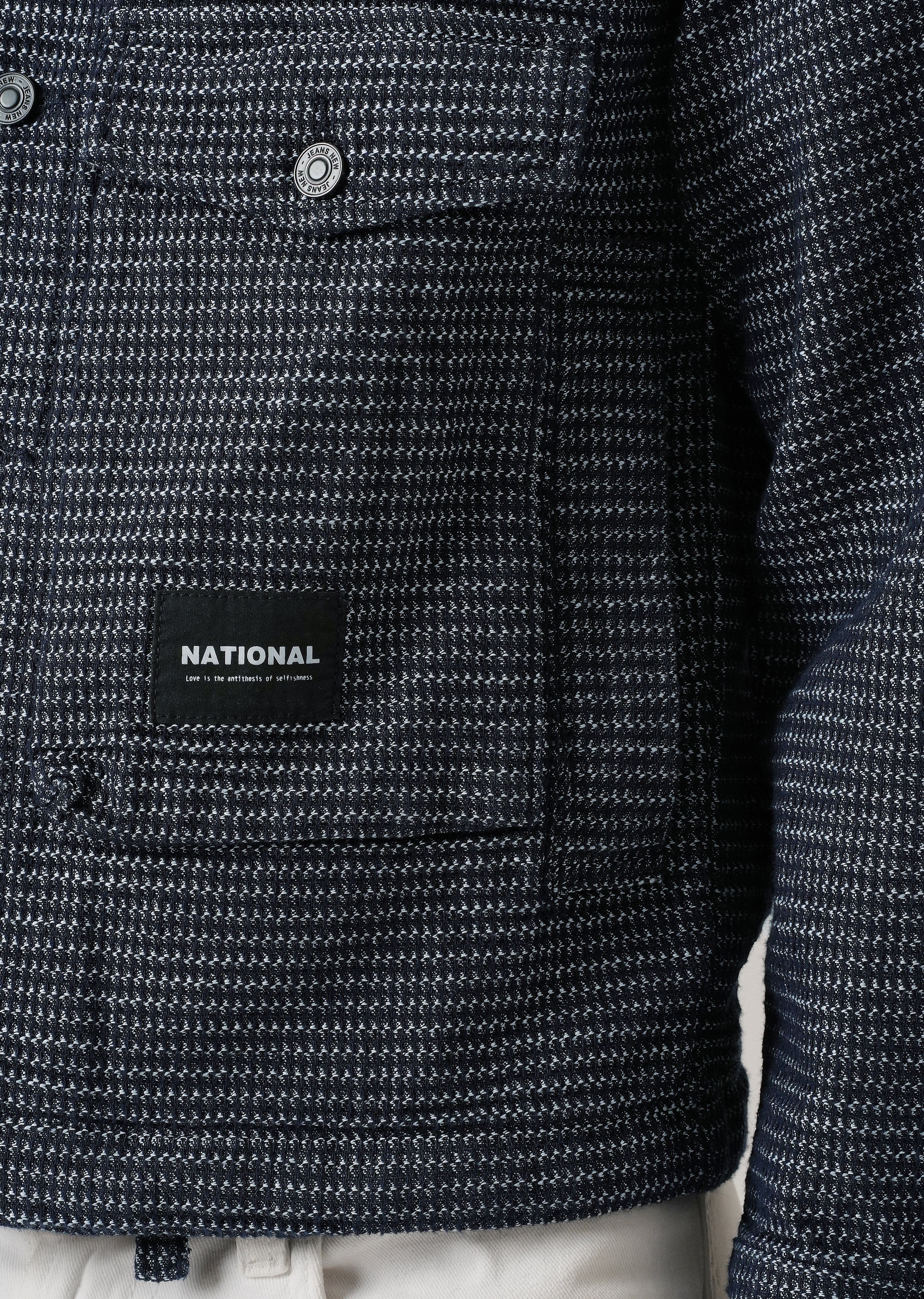 Textured Denim Jacquard Jacket