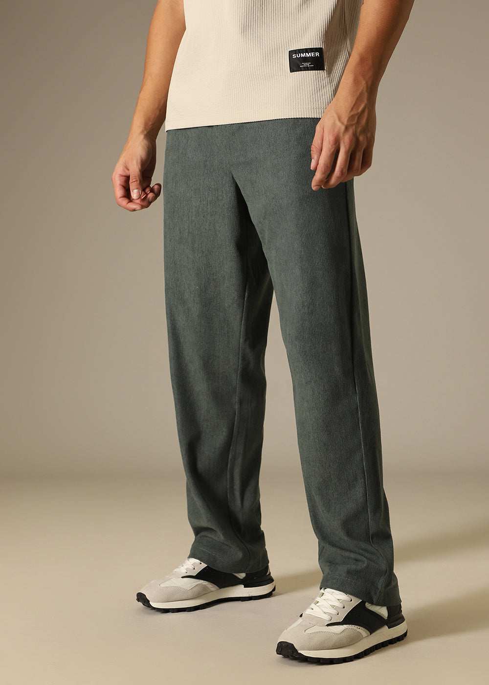 Green Thin Corduroy Pant
