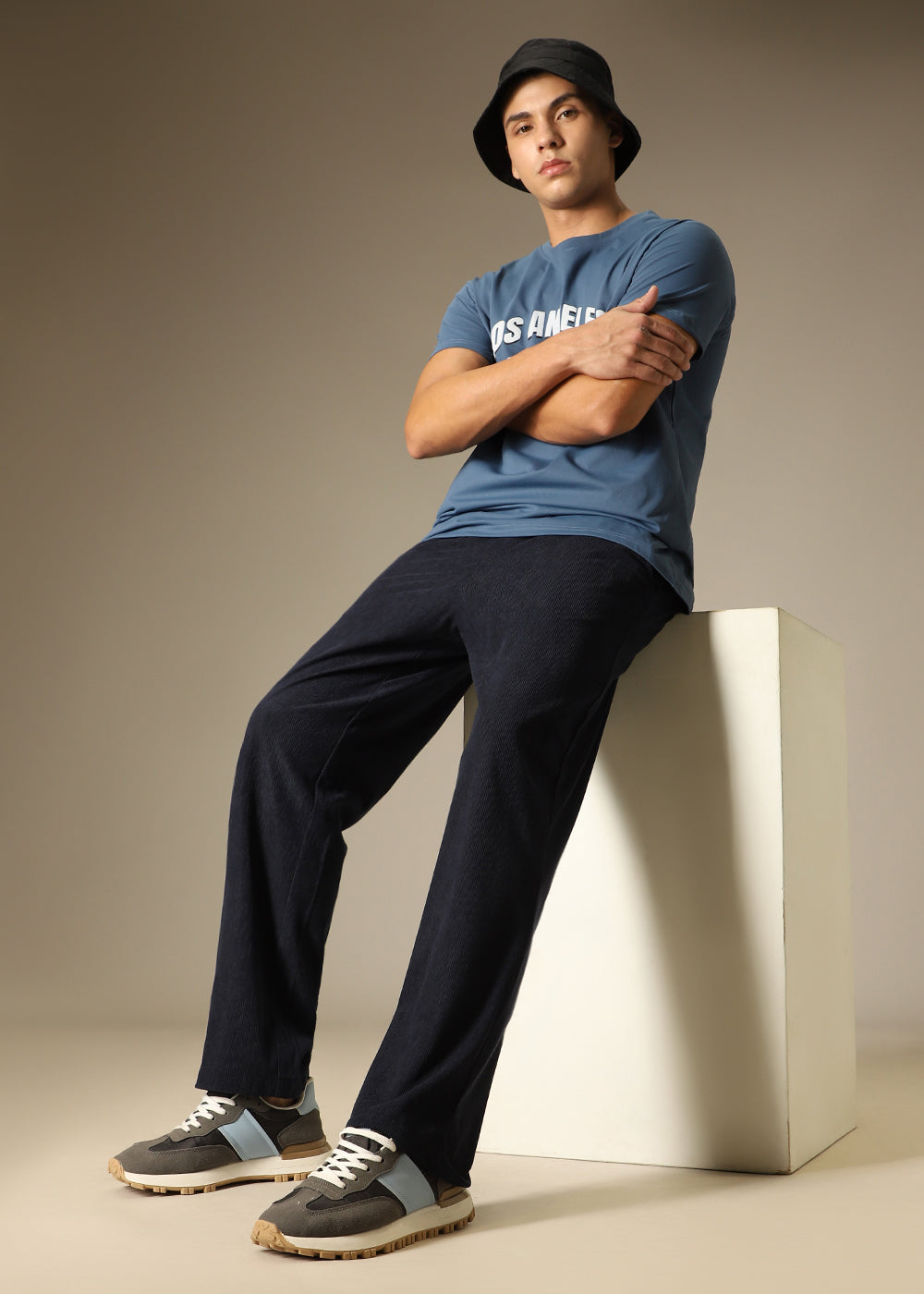 Navy Blue Thin Corduroy Pant