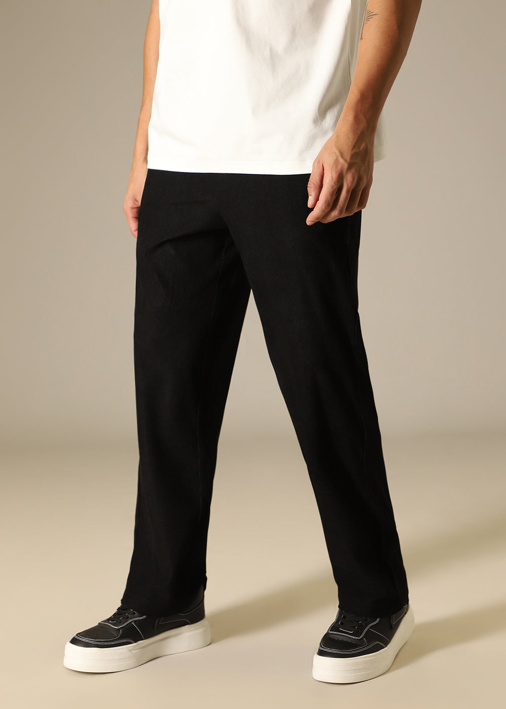 Black Thin Corduroy Pant