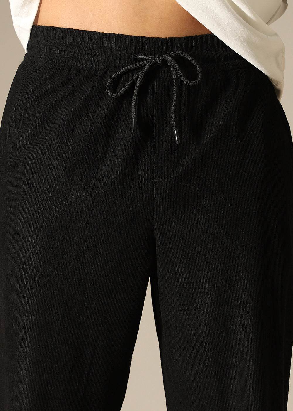 Black Thin Corduroy Pant