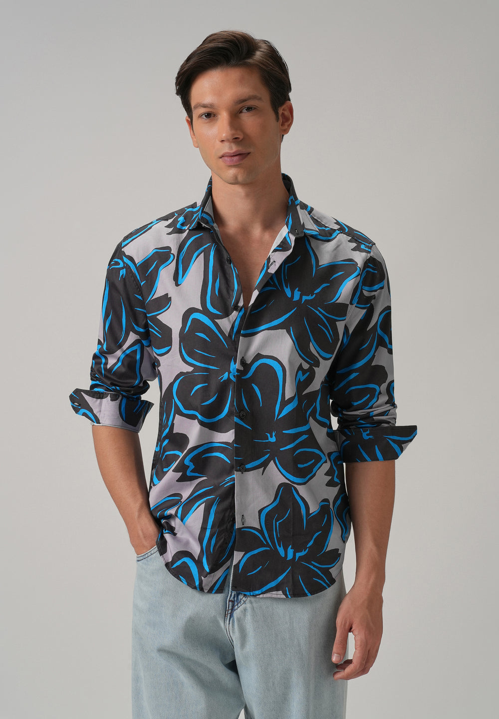 Tropical Floral Printed Shirt