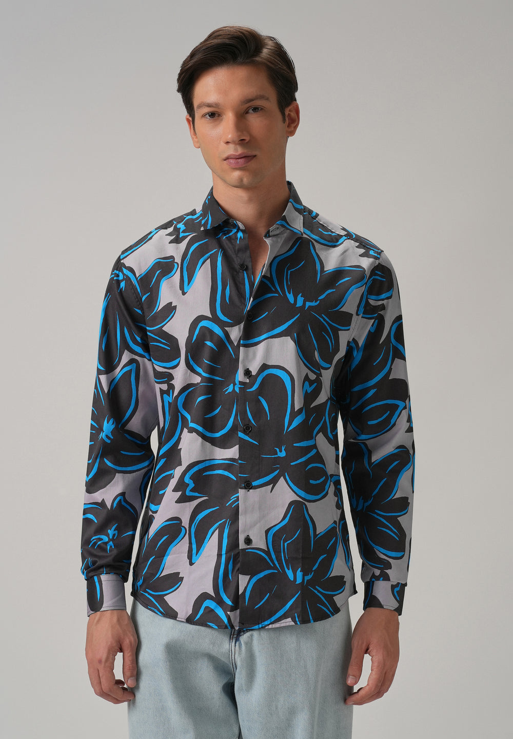 Tropical Floral Printed Shirt
