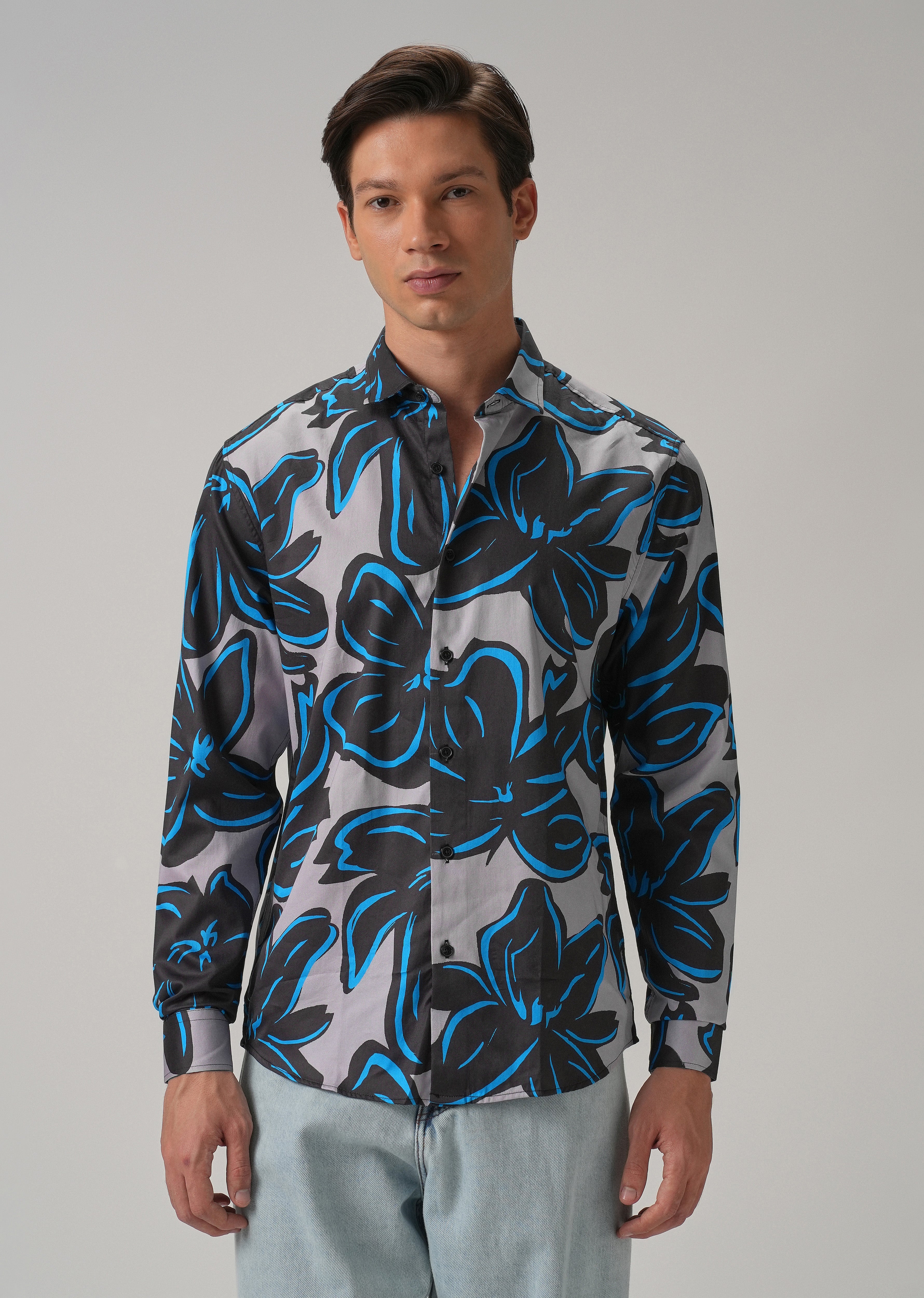 Tropical Floral Printed Shirt