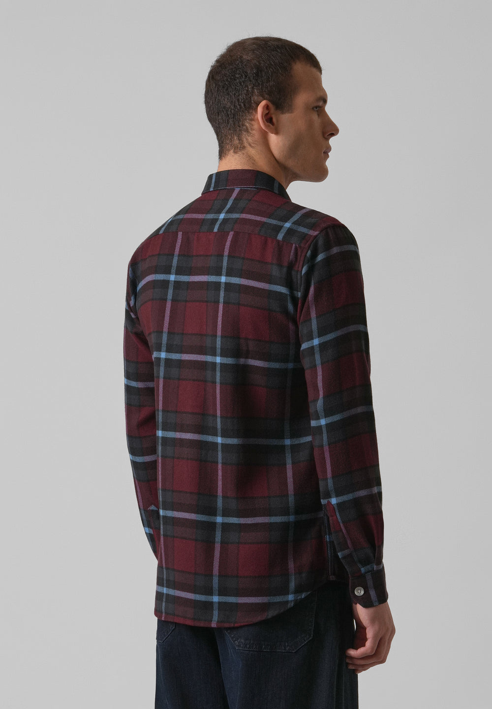 True Red Brushed Cotton Check Shirt