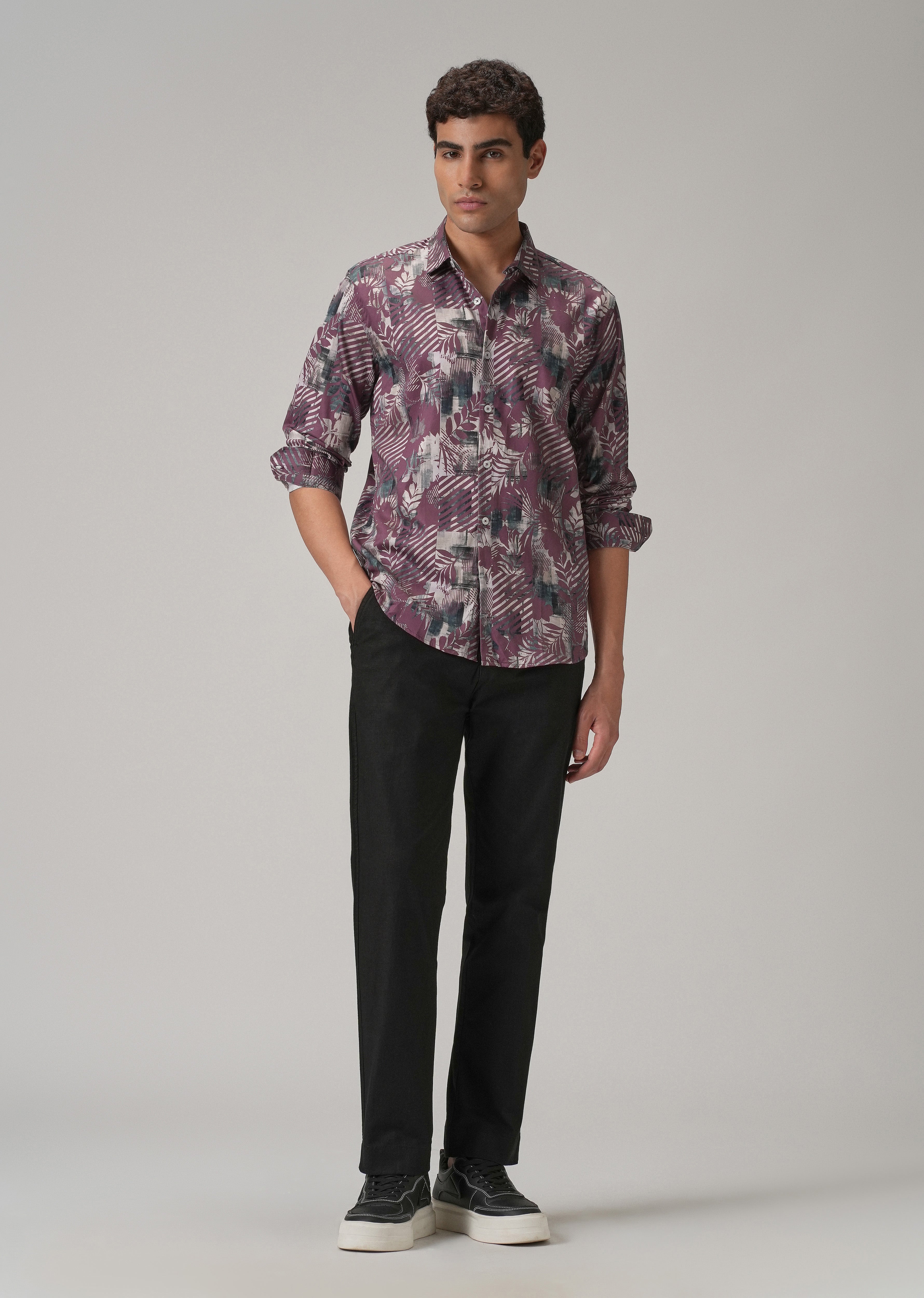 Twig Leaf Printed Shirt