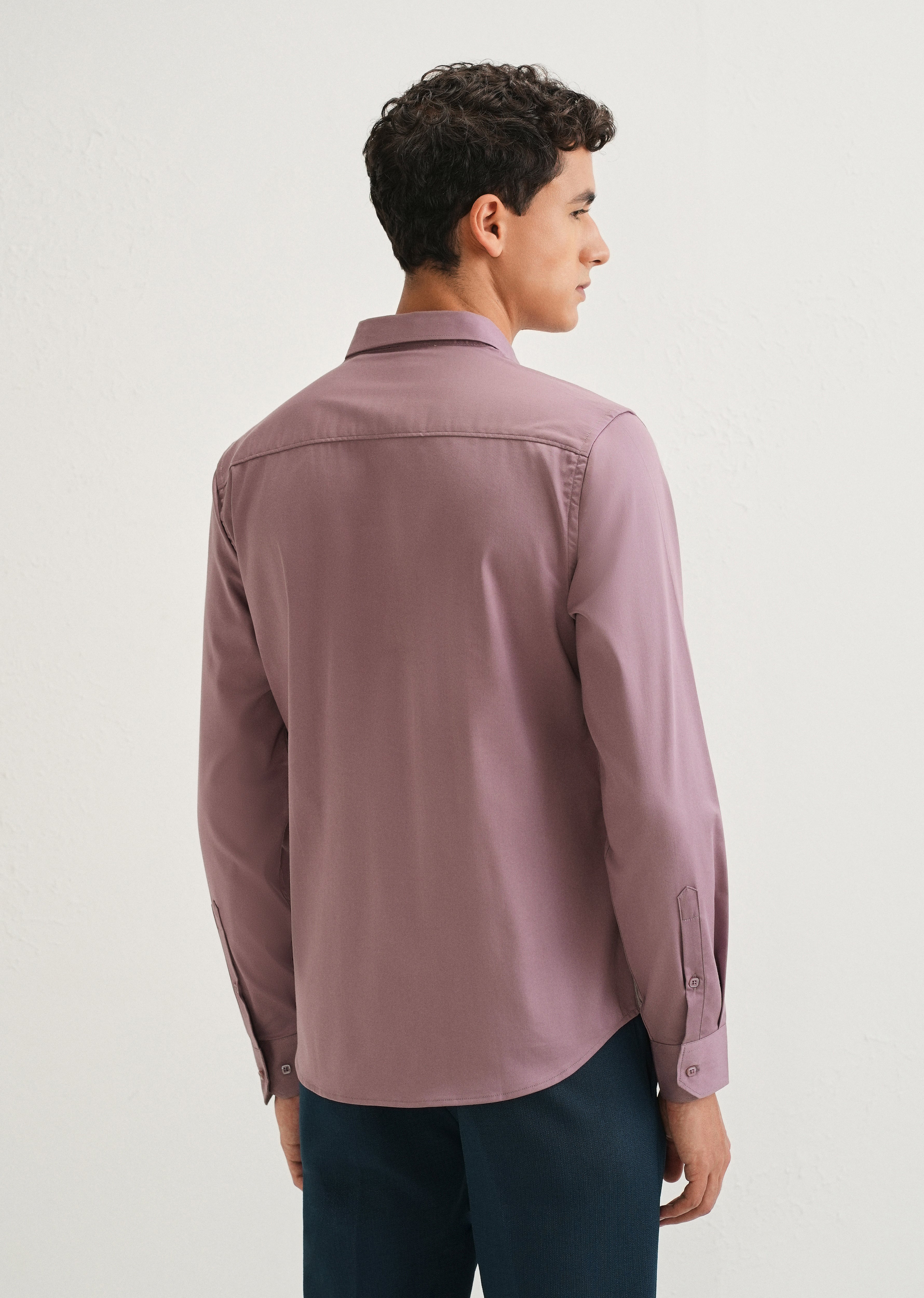 Twilight Lavender Front Panel Open Pleat Shirt