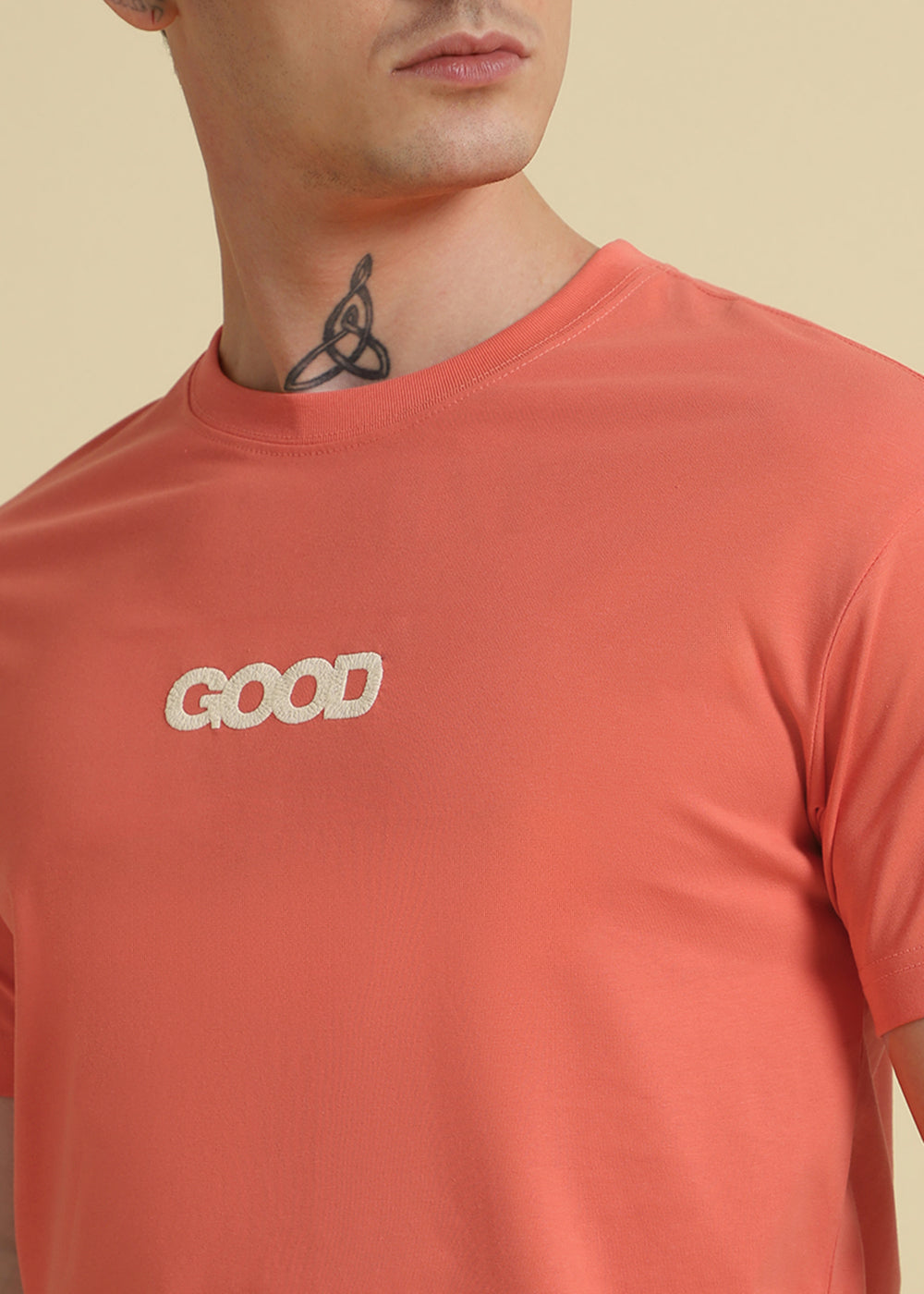 Typo Orange Oversized T-shirt