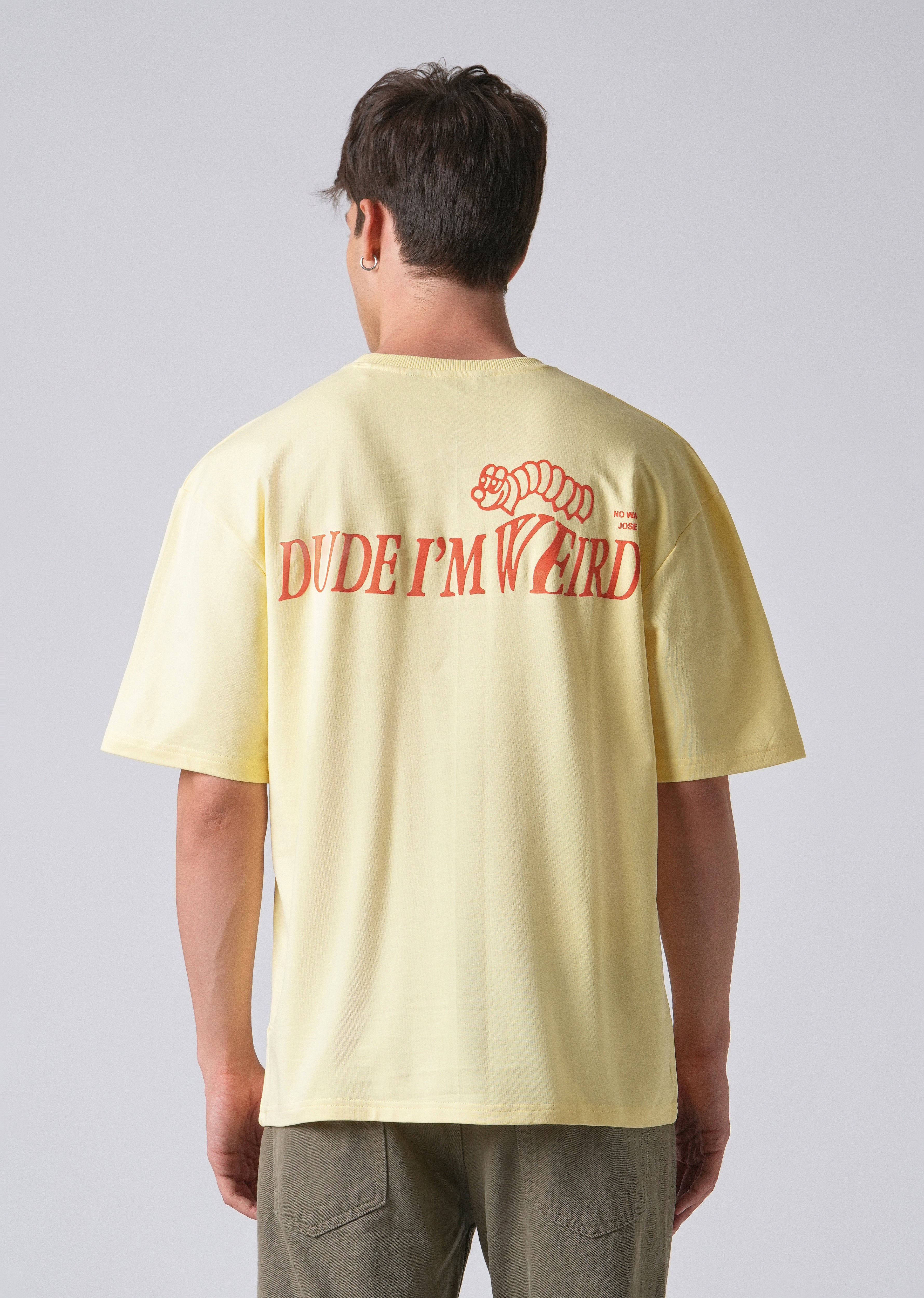 Typography Yellow Oversized T-shirt