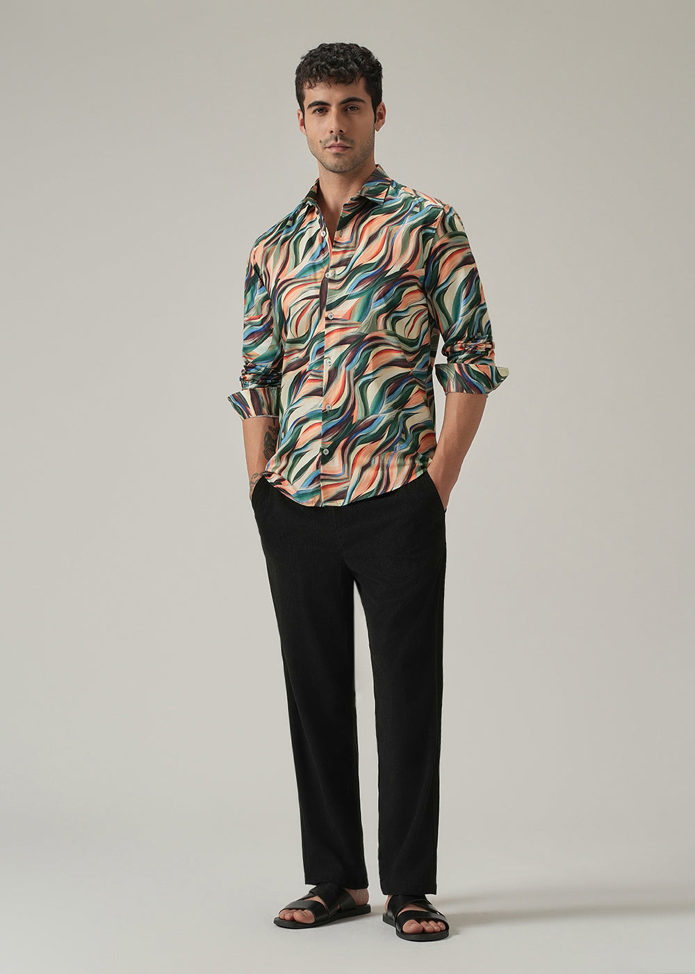 Vibrant Abstract Print Shirt