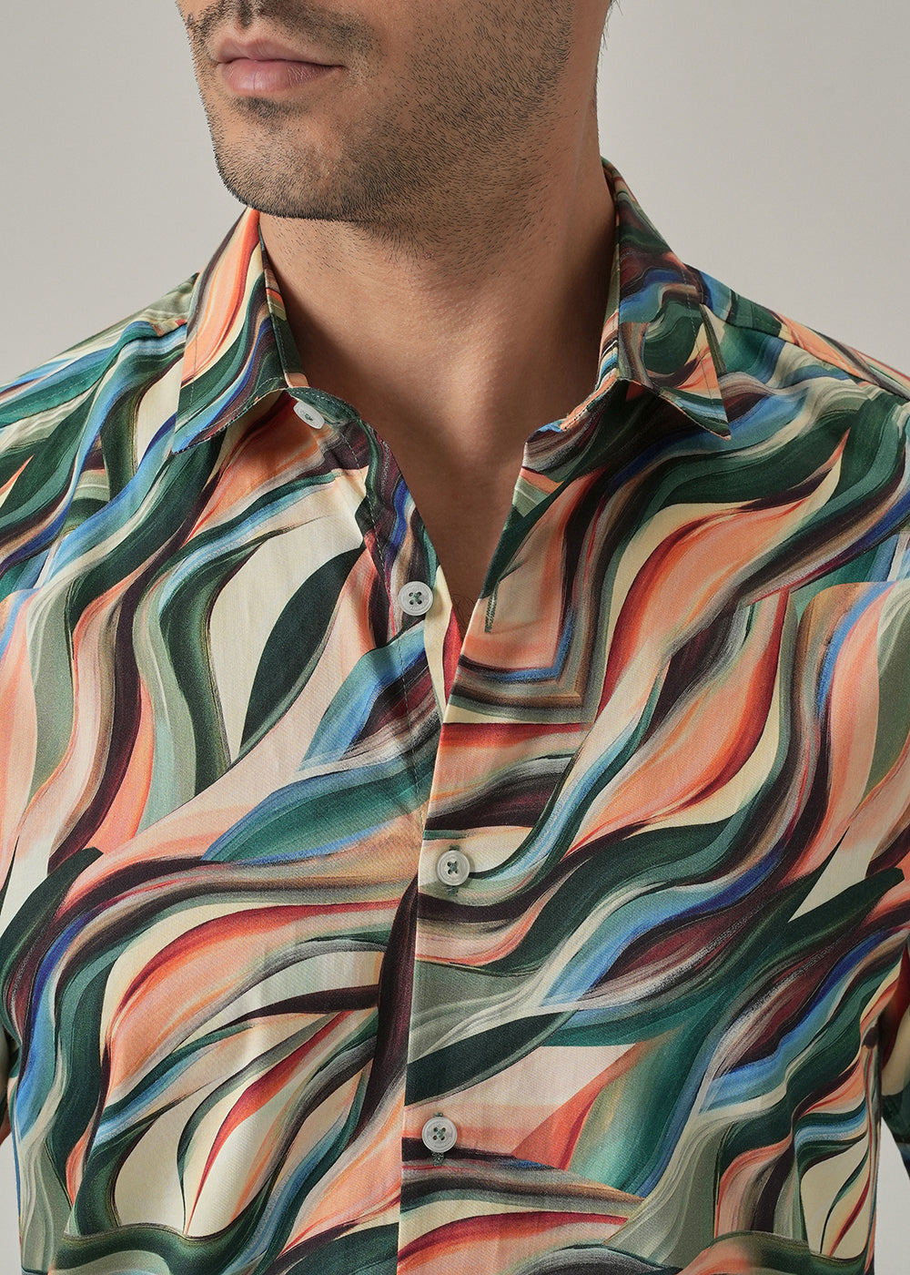 Vibrant Abstract Print Shirt