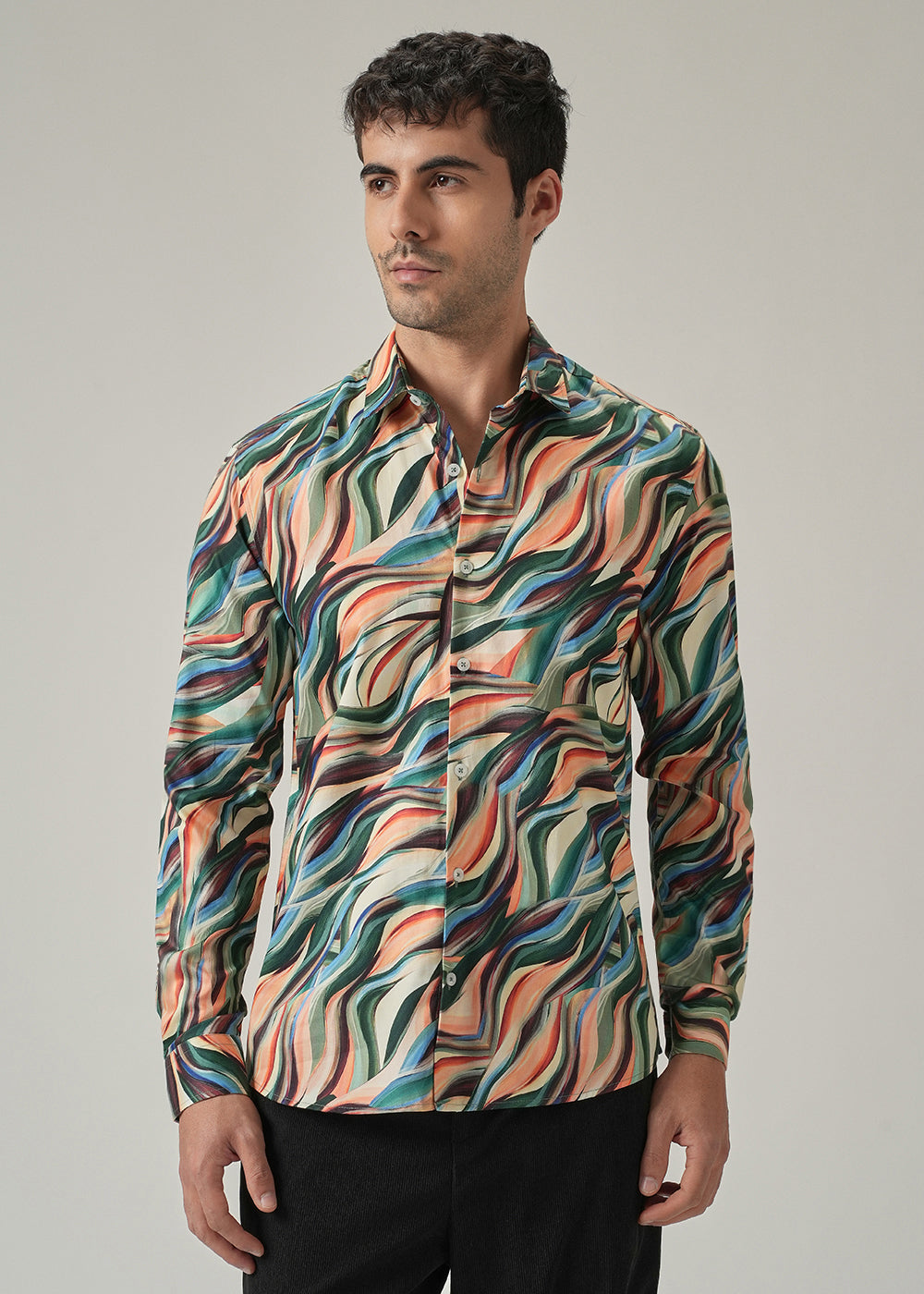 Vibrant Abstract Print Shirt
