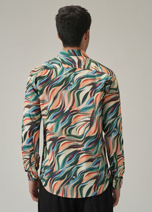 Vibrant Abstract Print Shirt