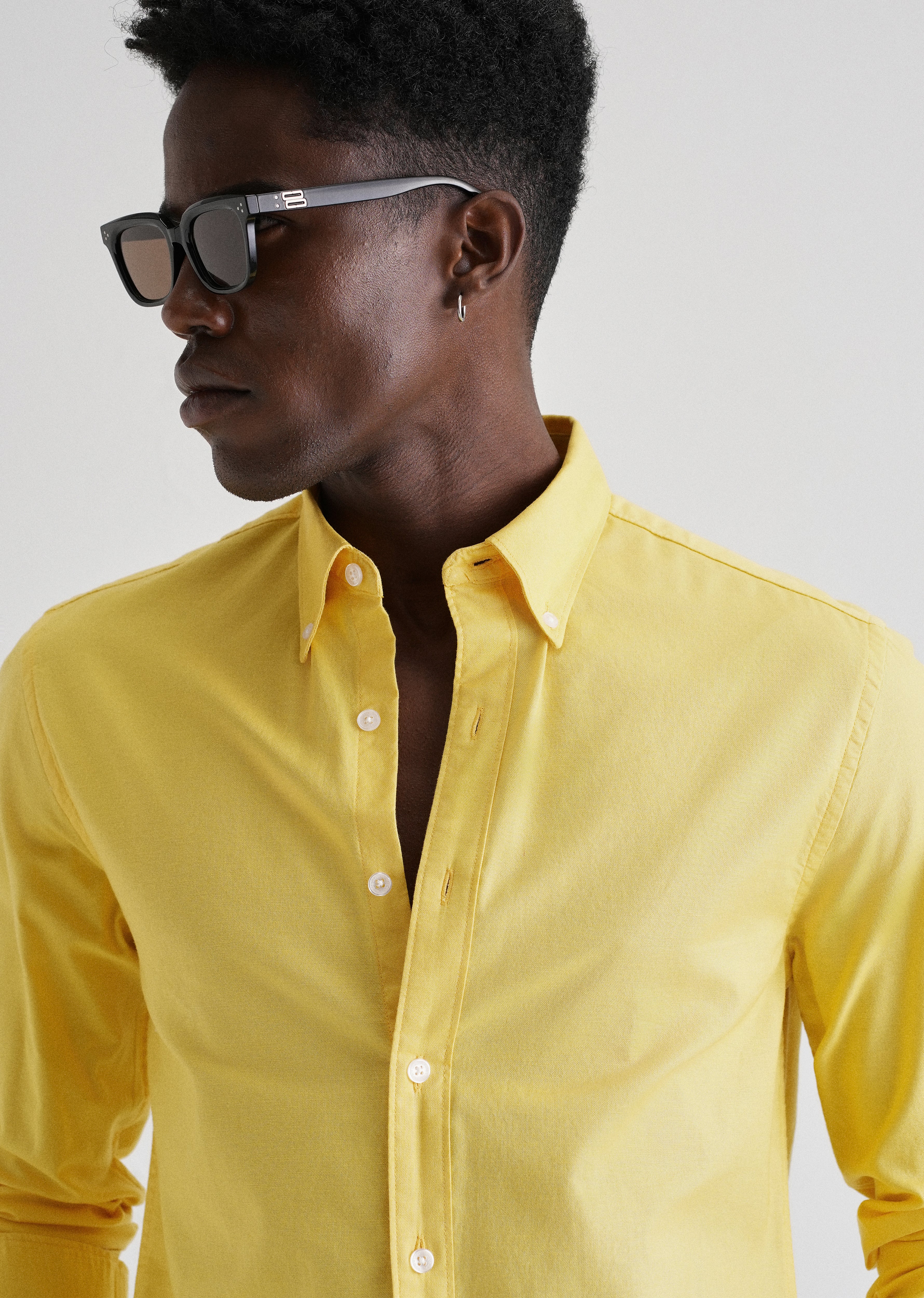 Vibrant Yellow Plain Oxford Shirt