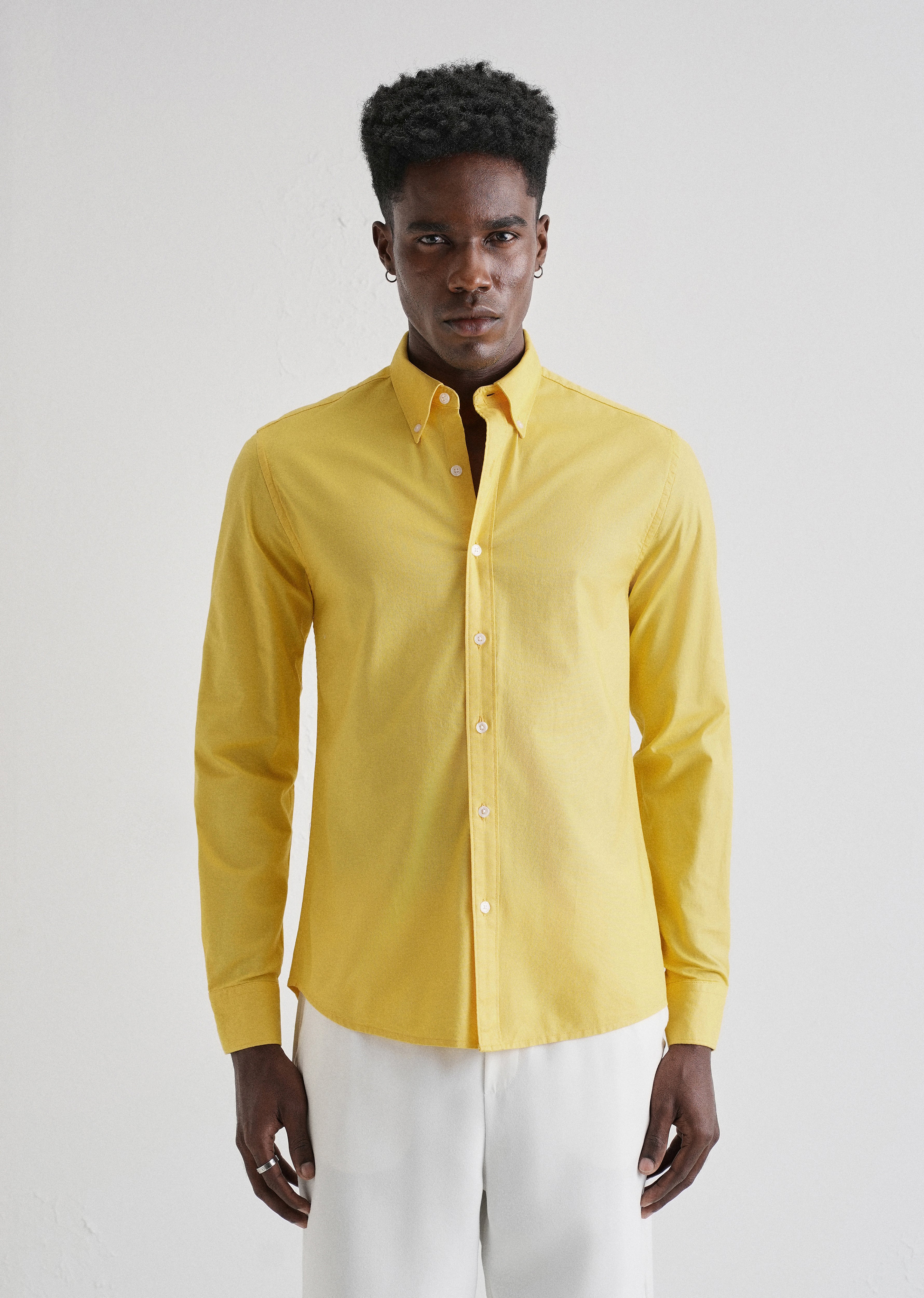 Vibrant Yellow Plain Oxford Shirt