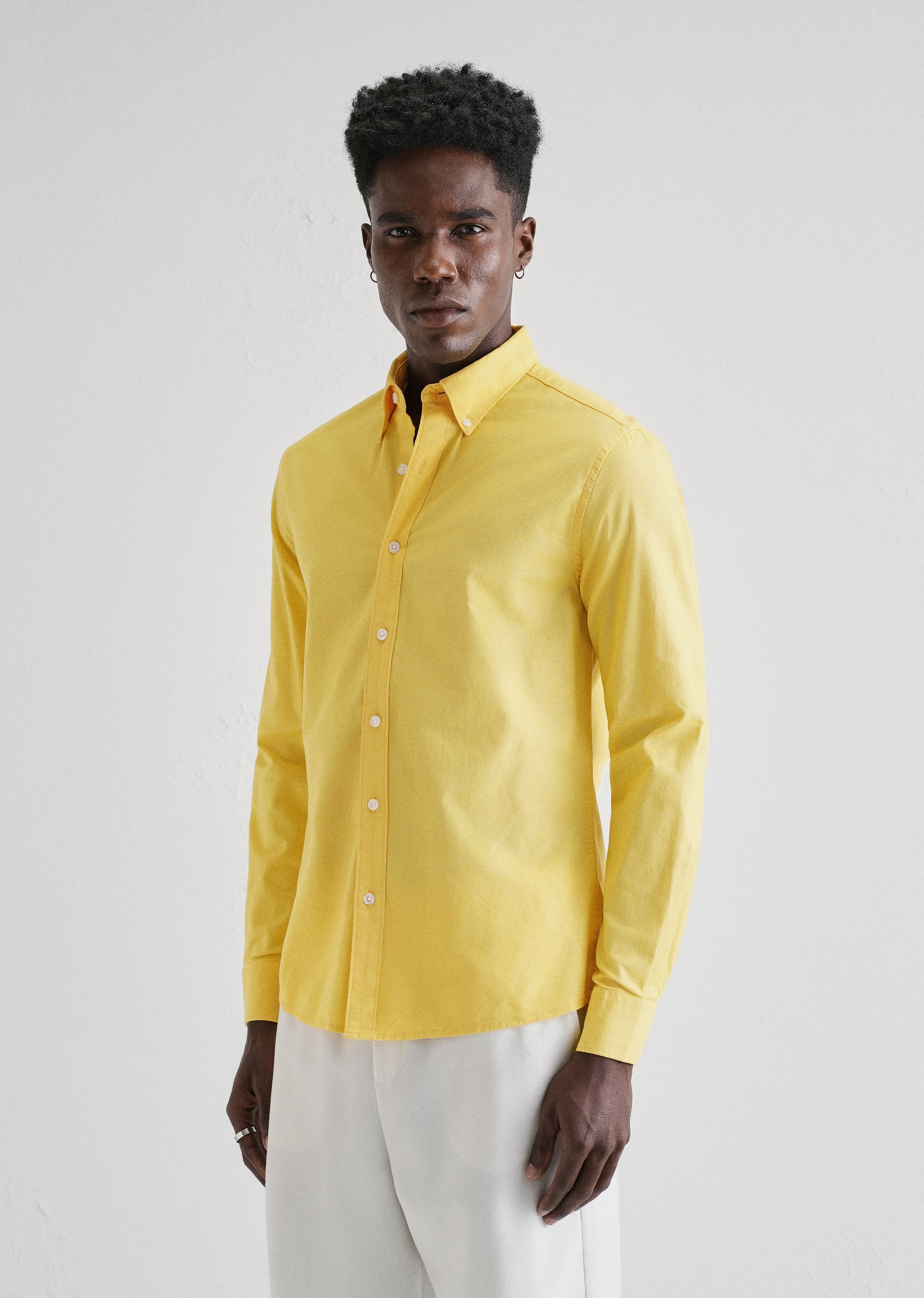 Vibrant Yellow Plain Oxford Shirt