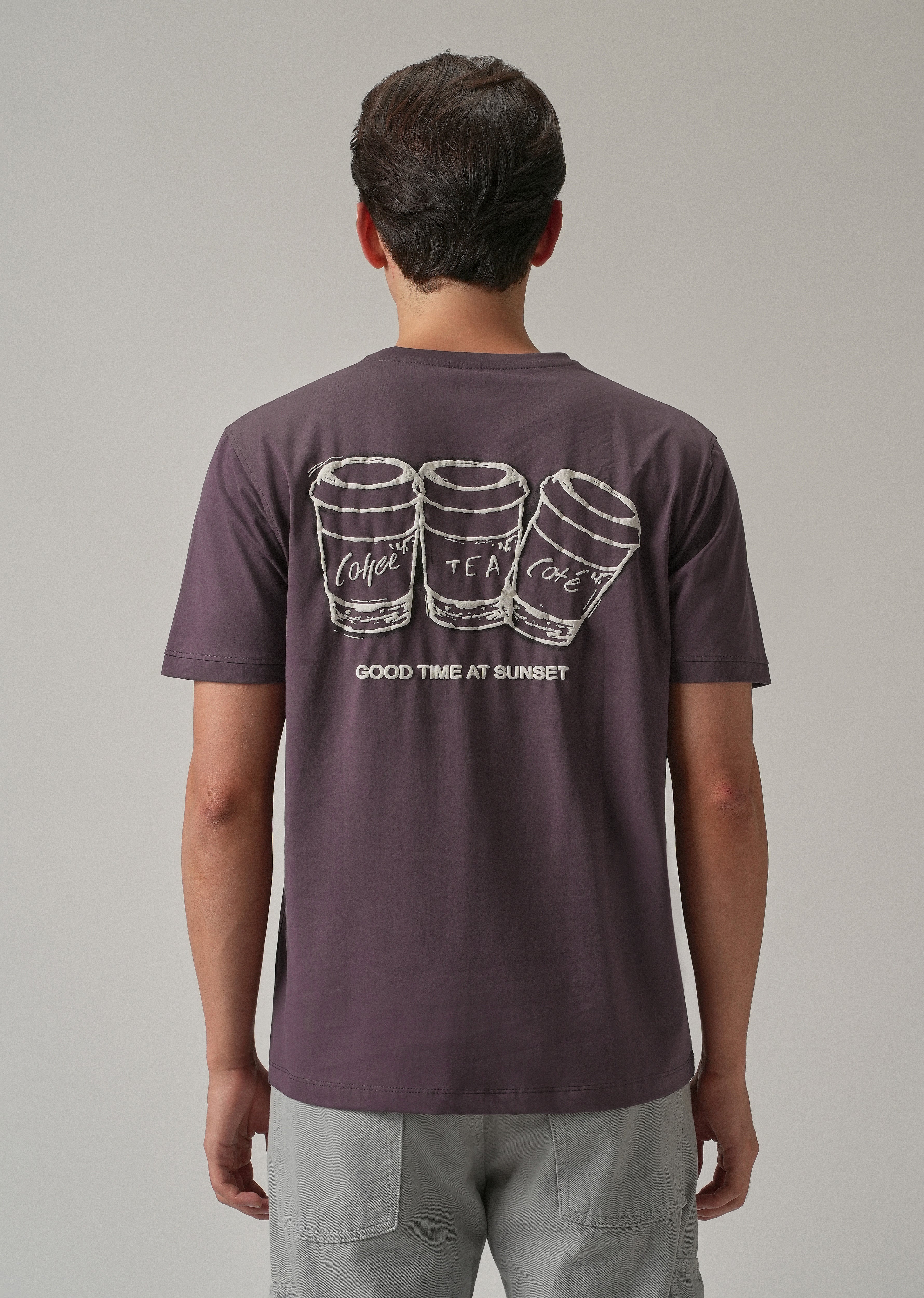 Violet Printed Slim Fit T-Shirt
