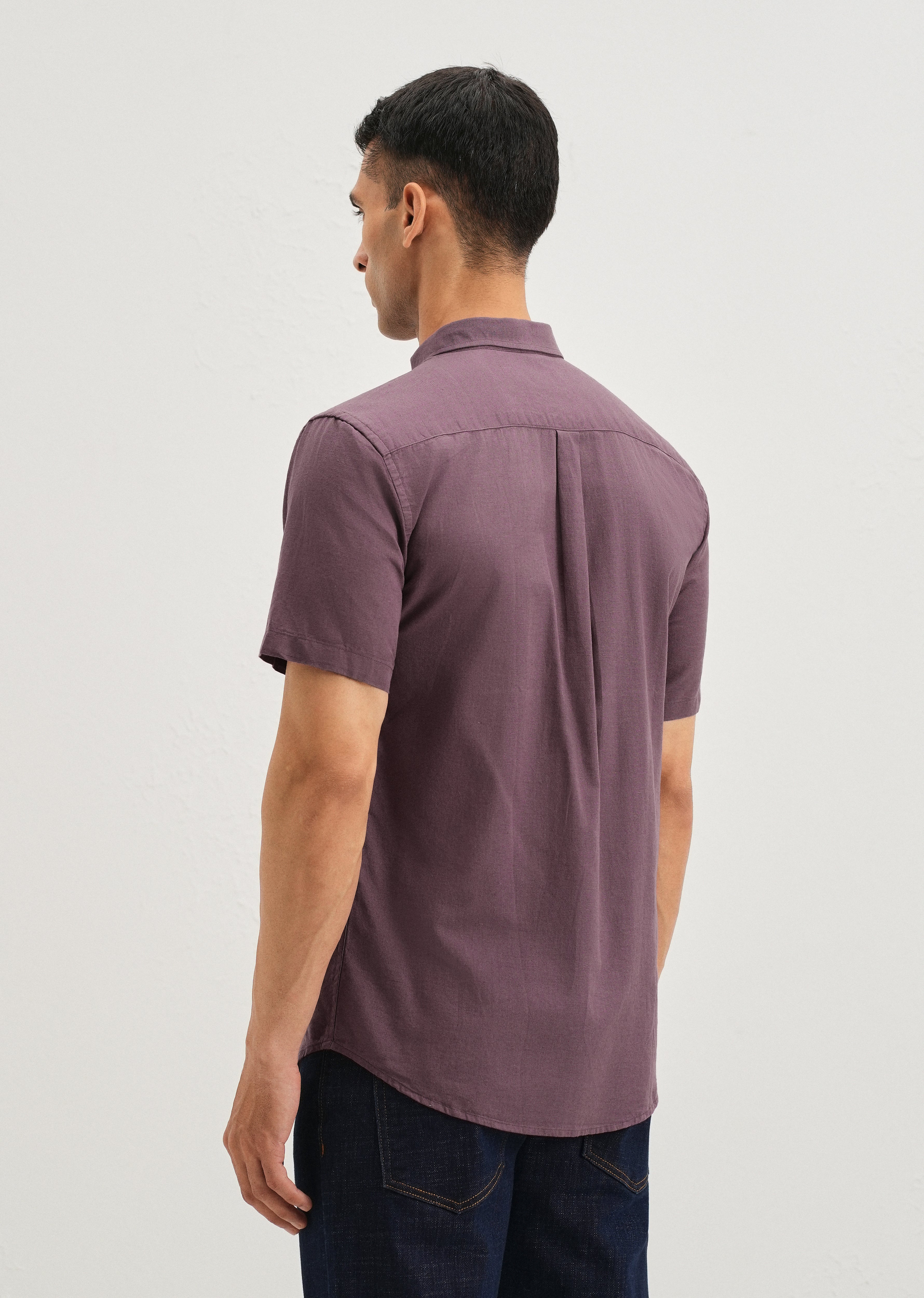 Violet Cotton Linen Shirt
