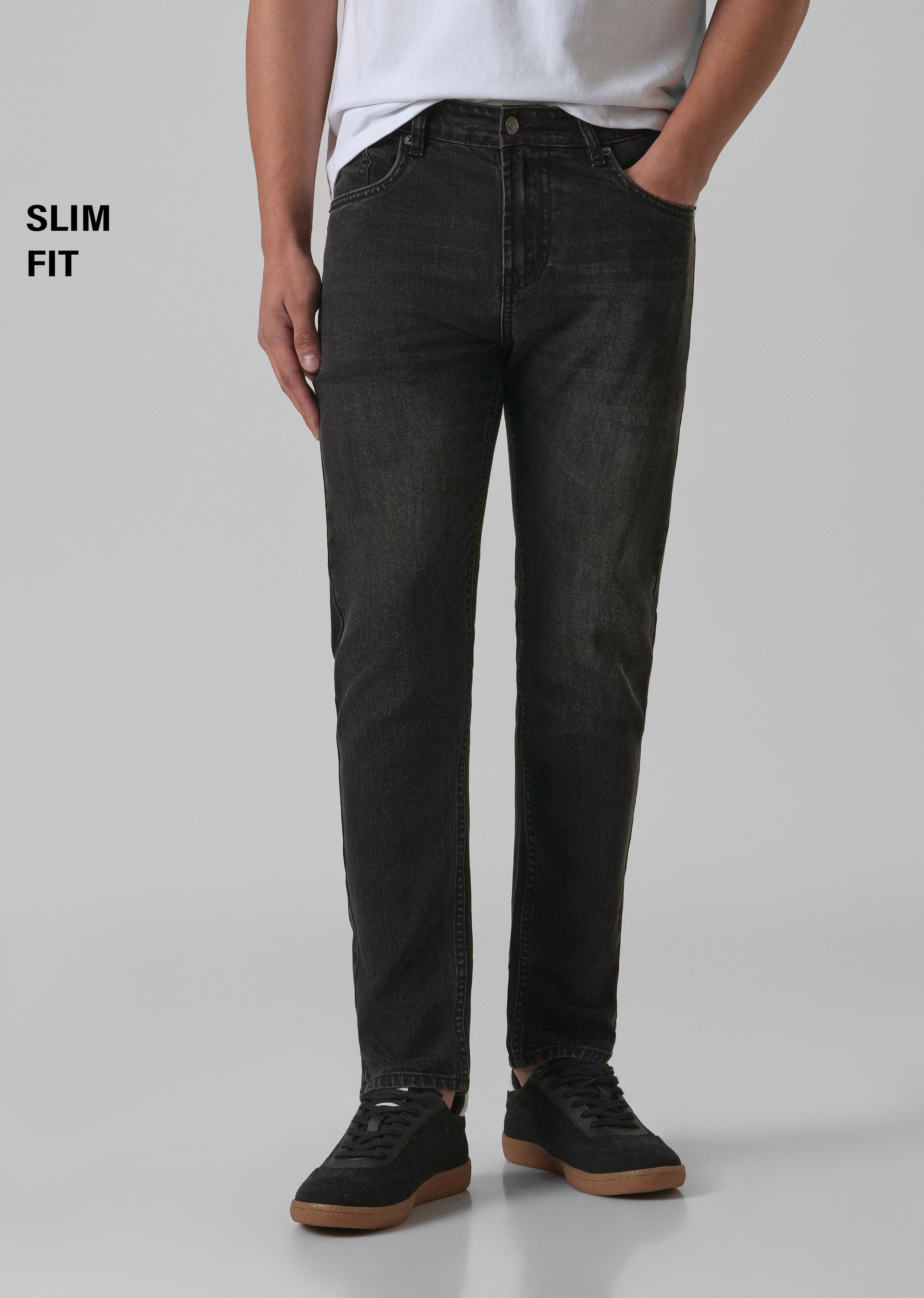 Washed Black Slim Fit Jeans