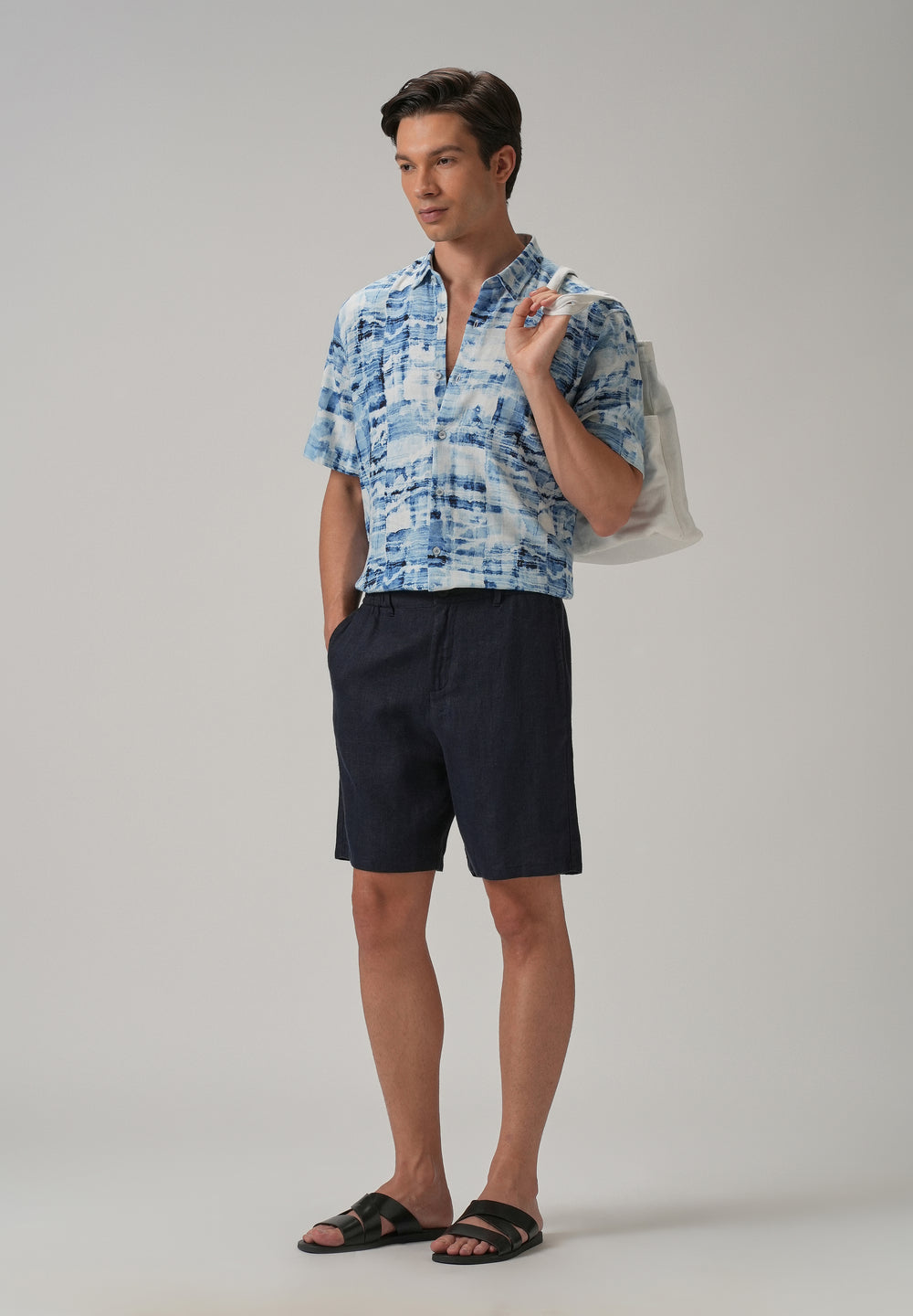 Wash out Print Half Sleeve shirt