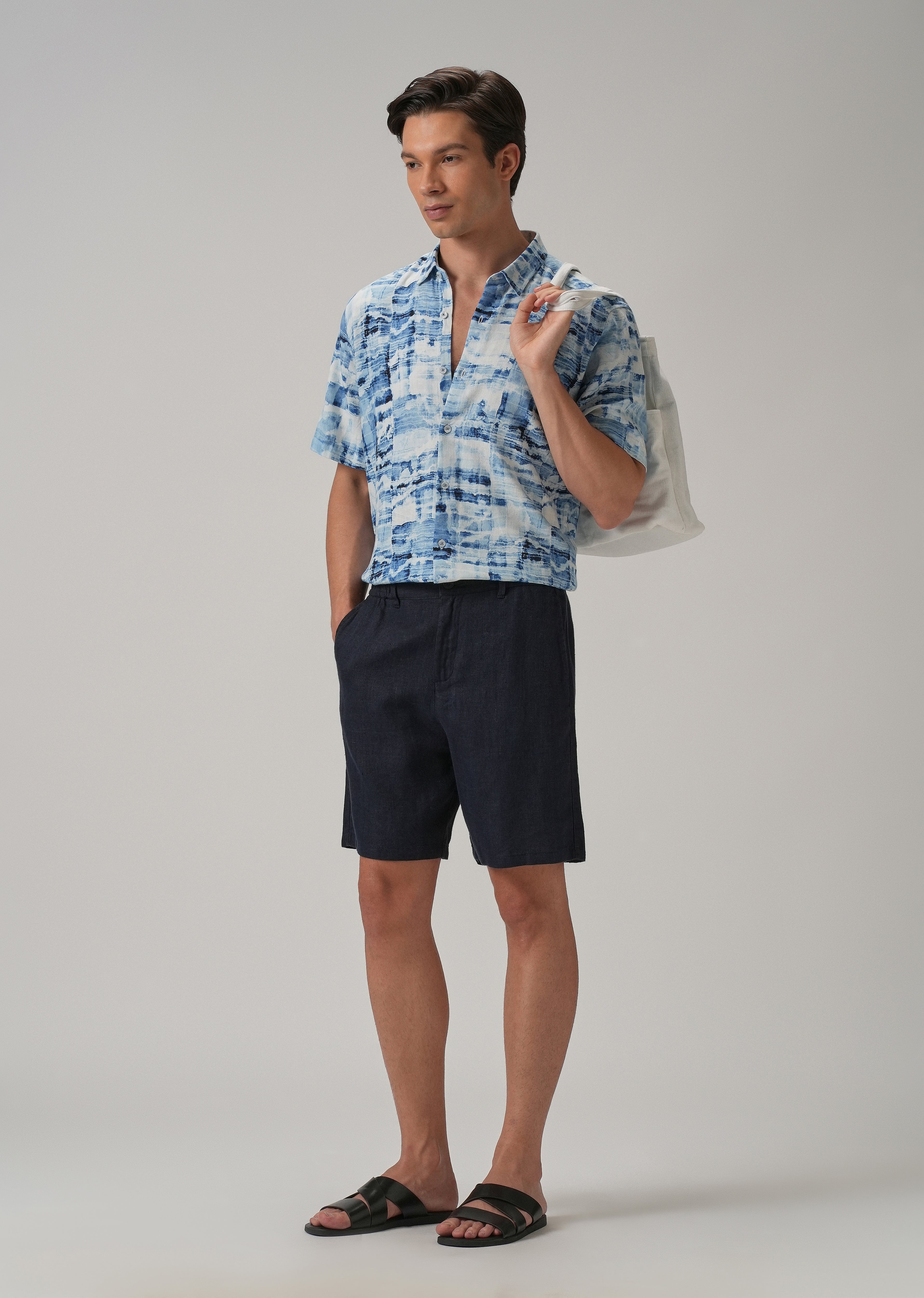 Wash out Print Half Sleeve shirt