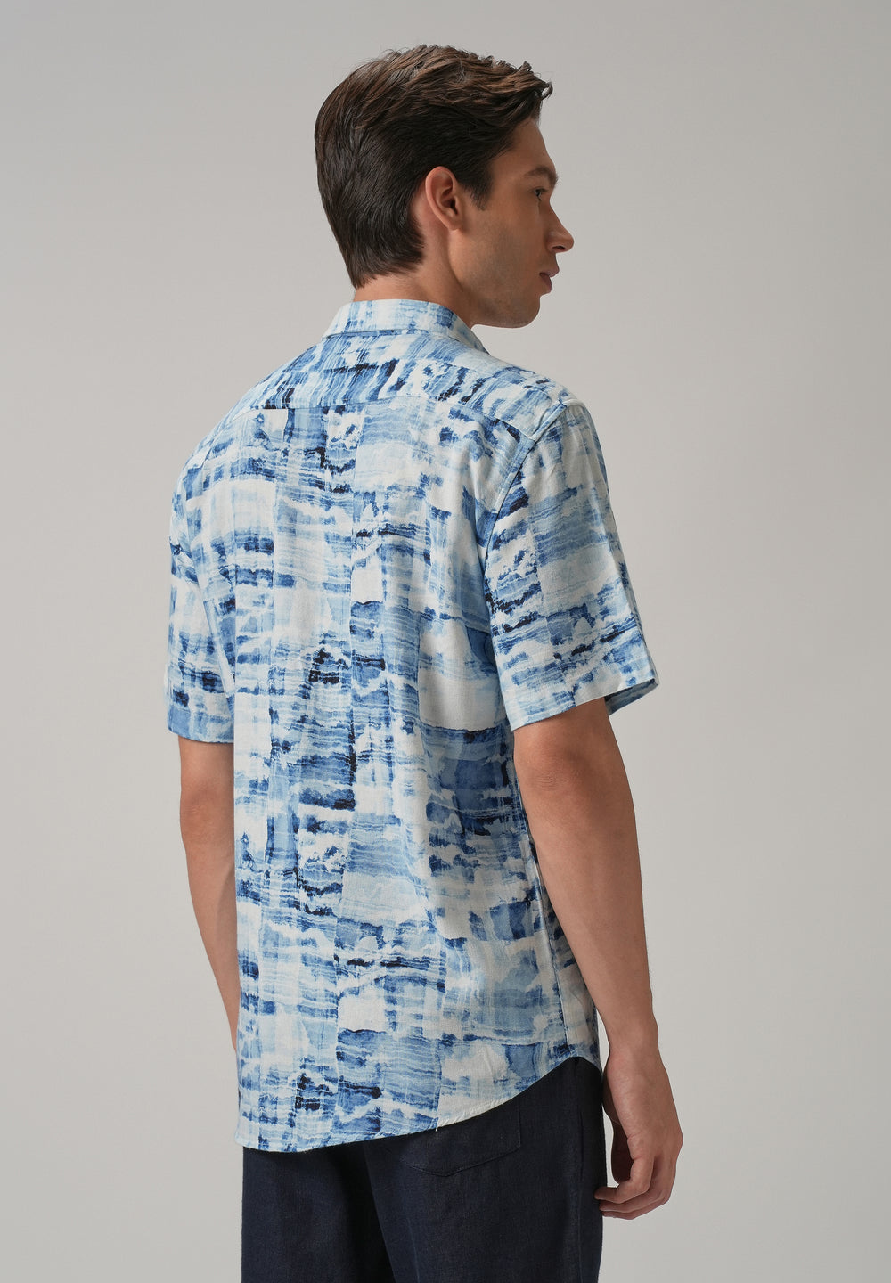Wash out Print Half Sleeve shirt