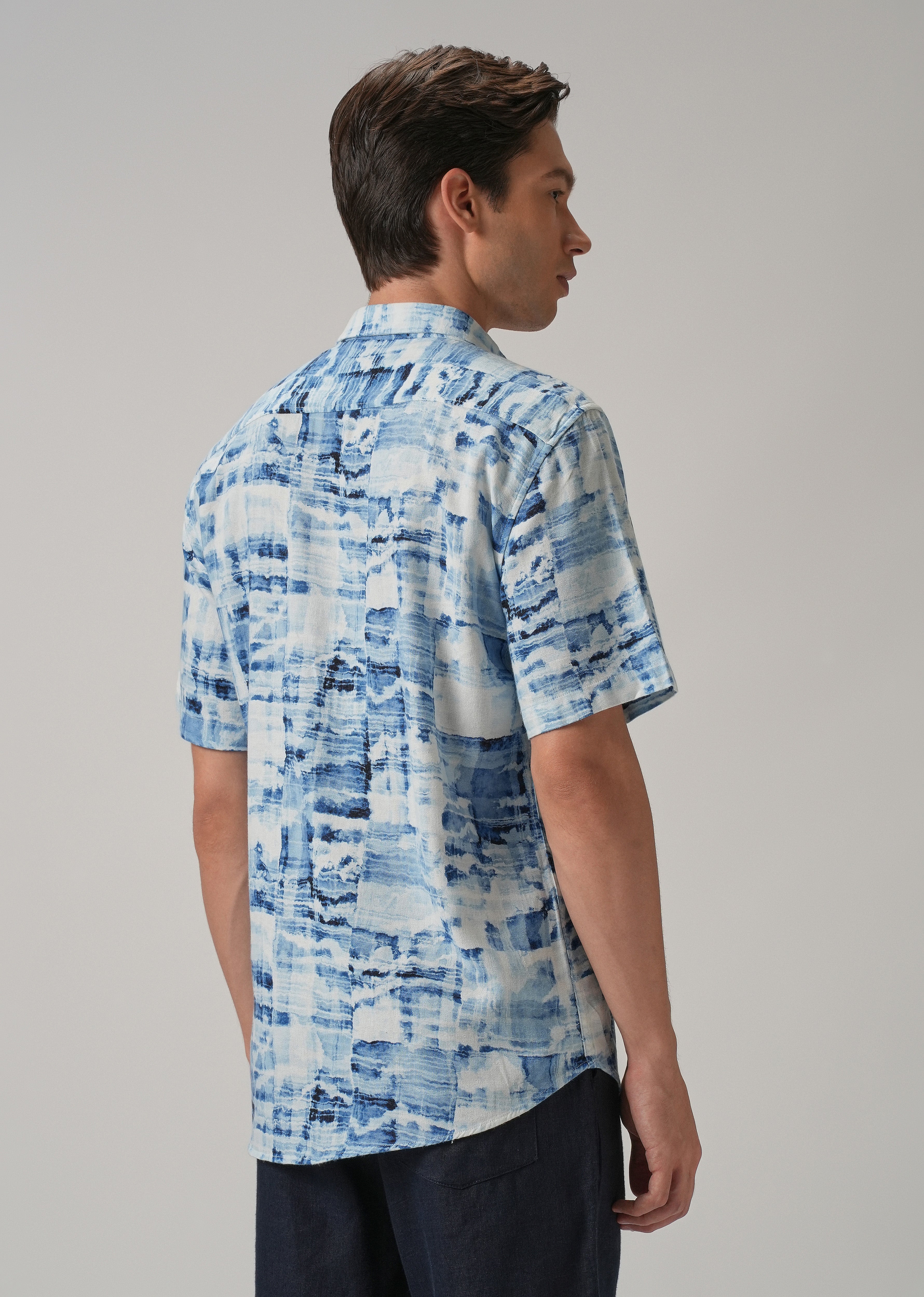 Wash out Print Half Sleeve shirt