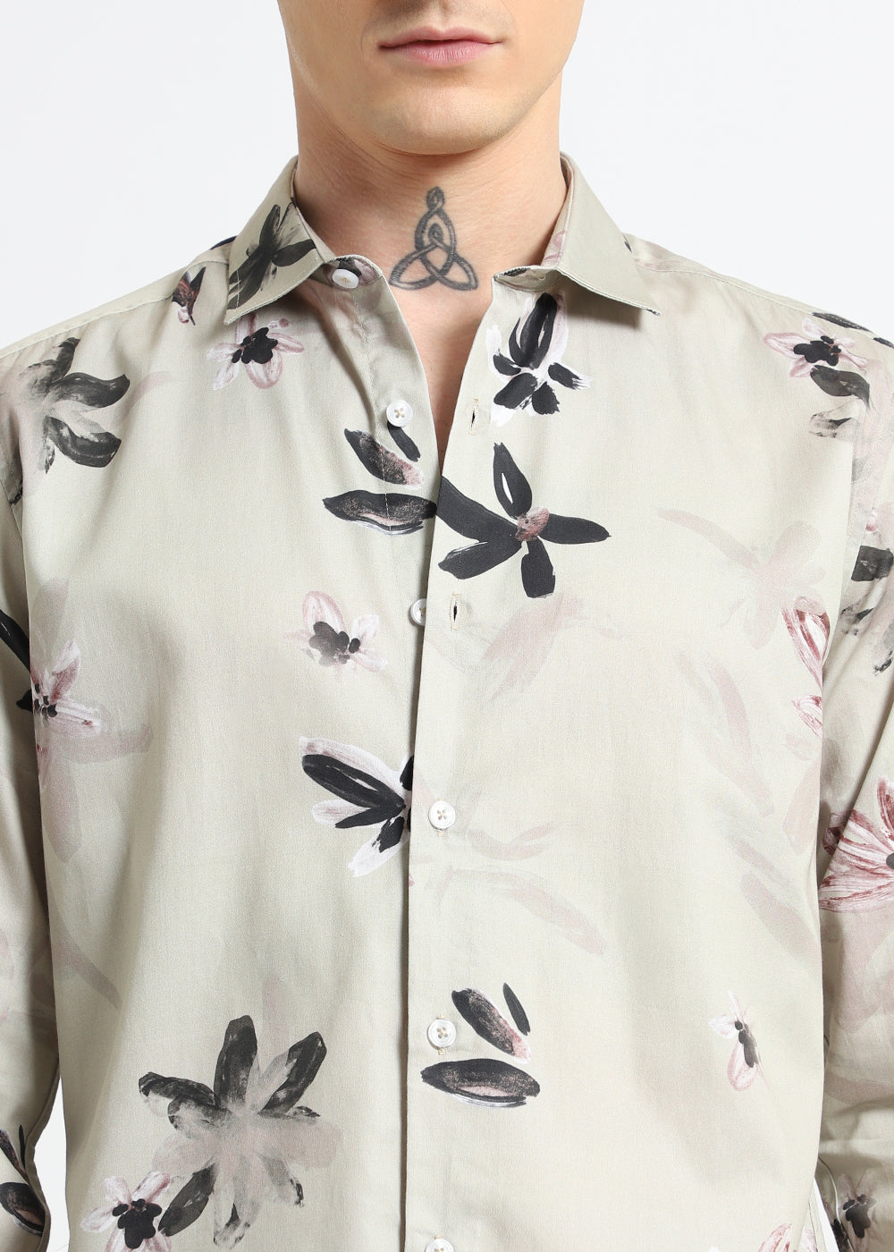 Watercolor Floral Printed Shirt