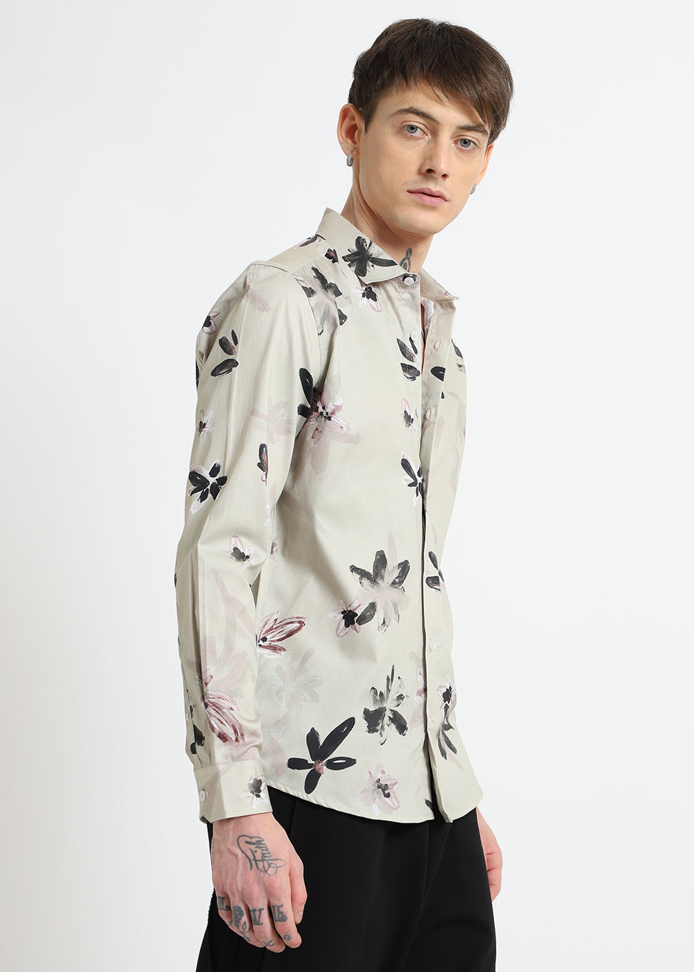 Watercolor Floral Printed Shirt