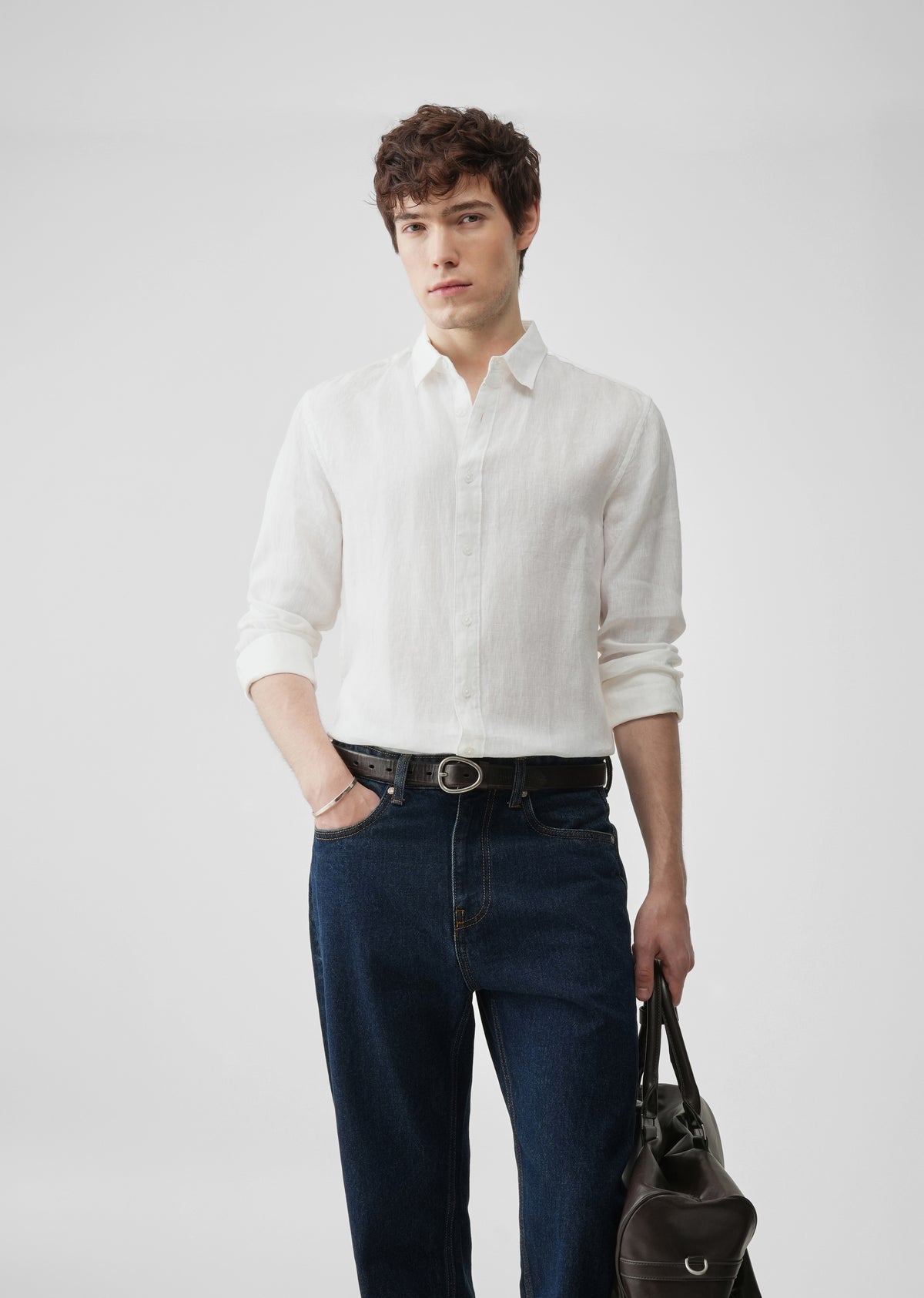 White 100% Pure Linen Shirt
