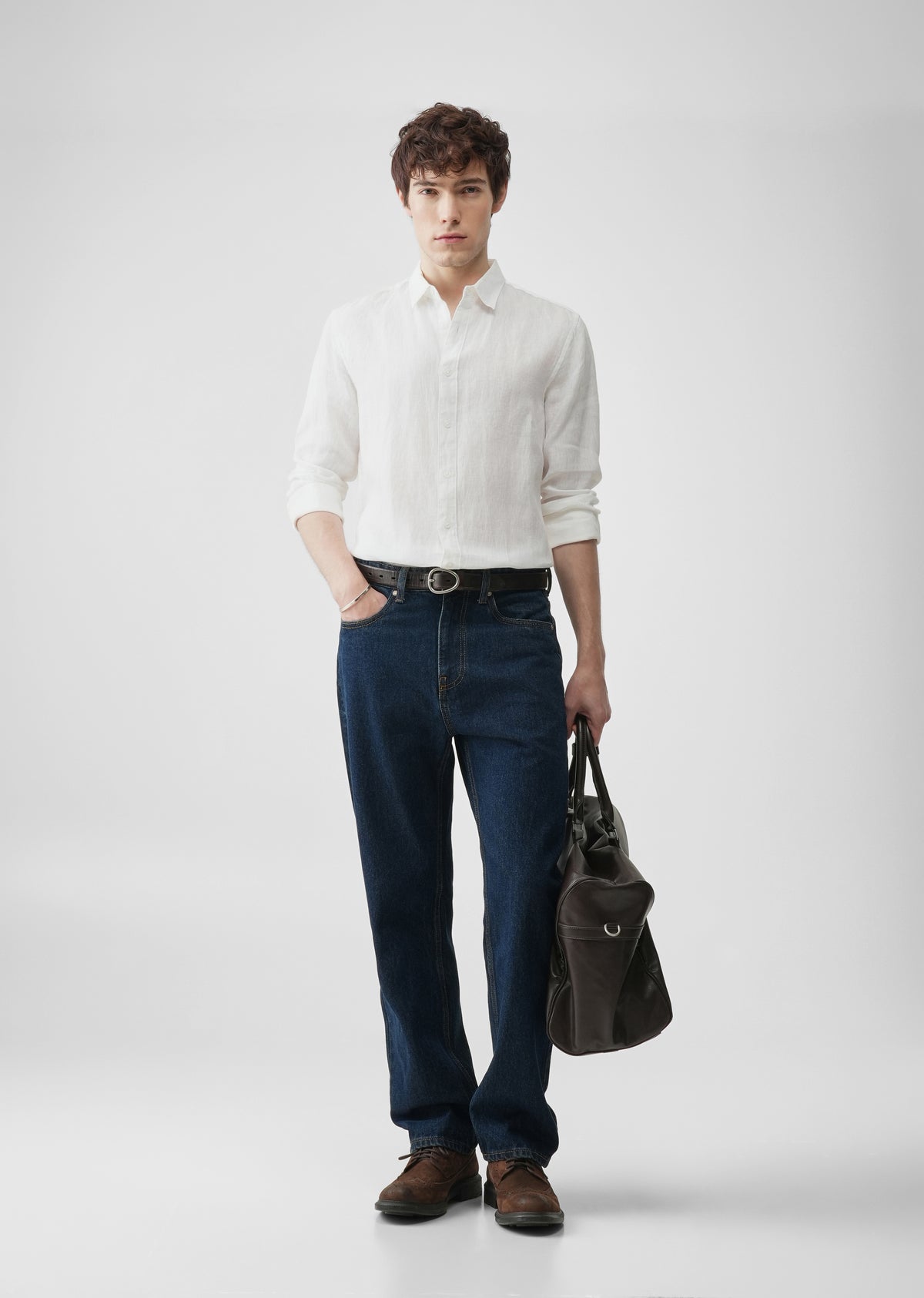 White 100% Pure Linen Shirt