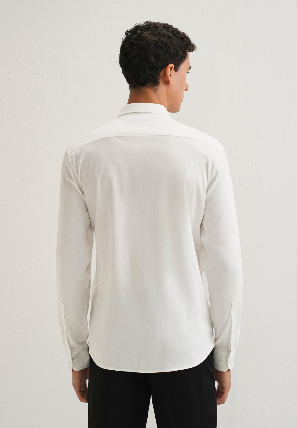 White Abstract Embellished Designer Shirt