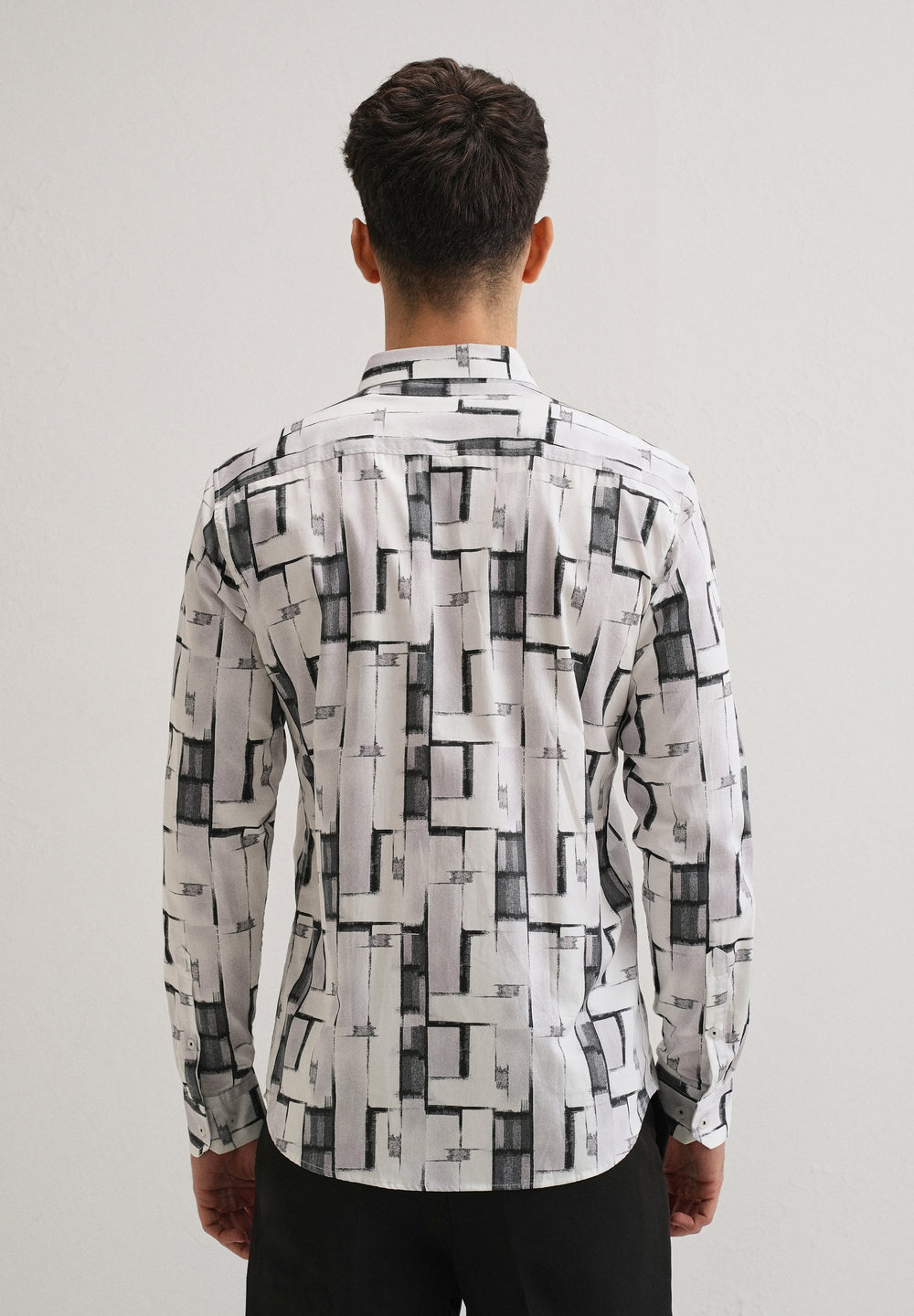 White Abstractox Printed shirt
