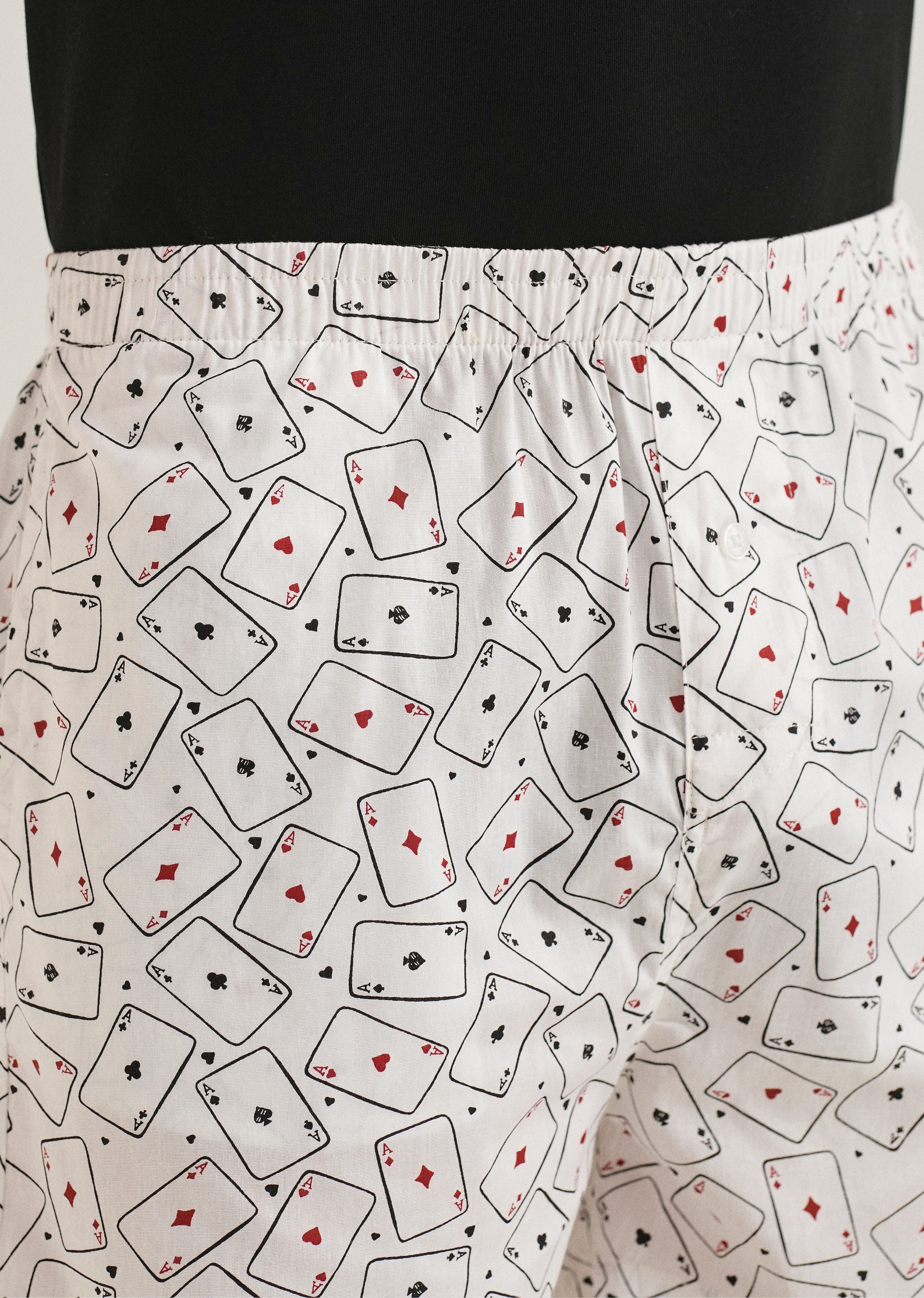 White Ace Card Printed Boxer