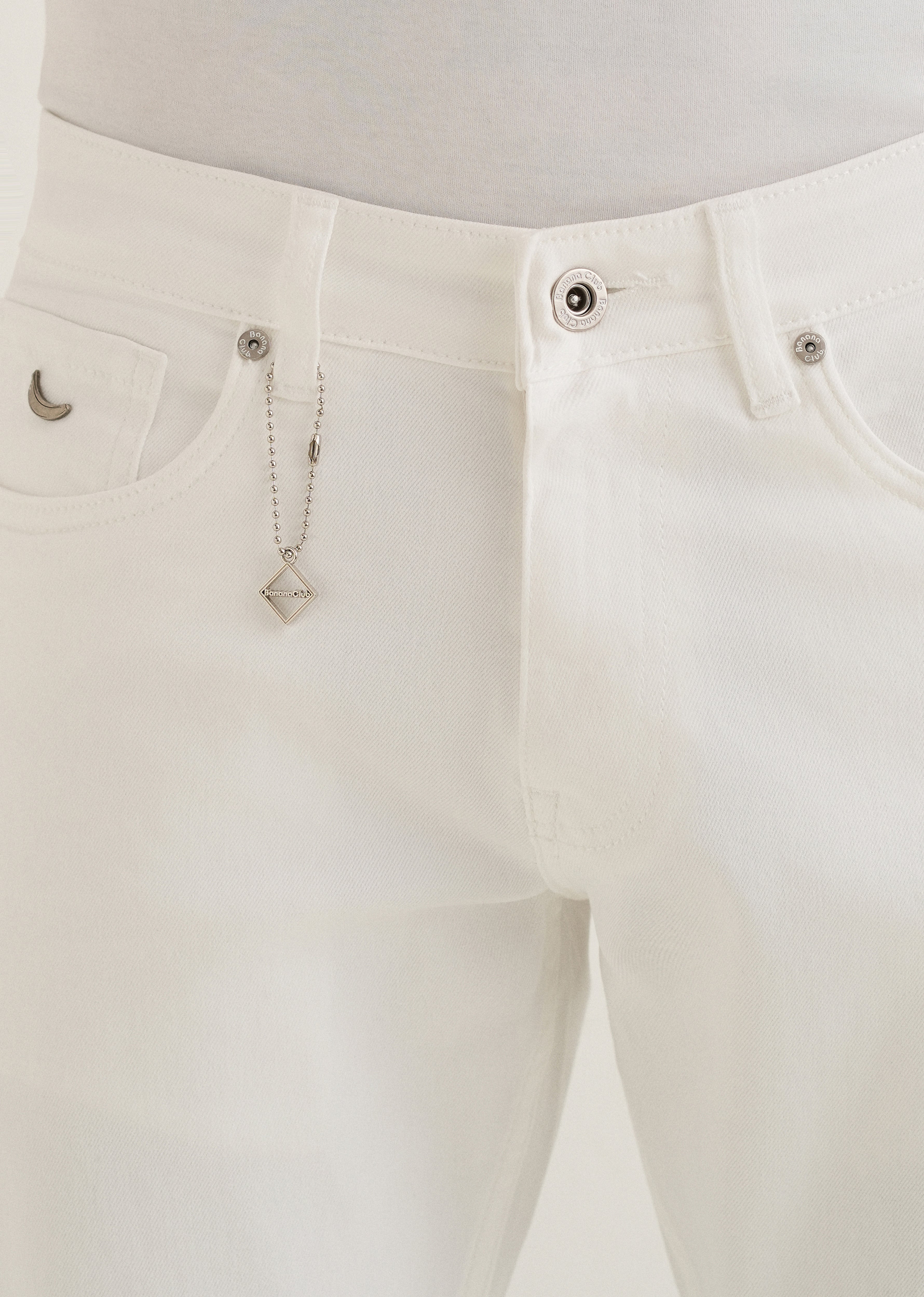 White Ankle Fit Jeans