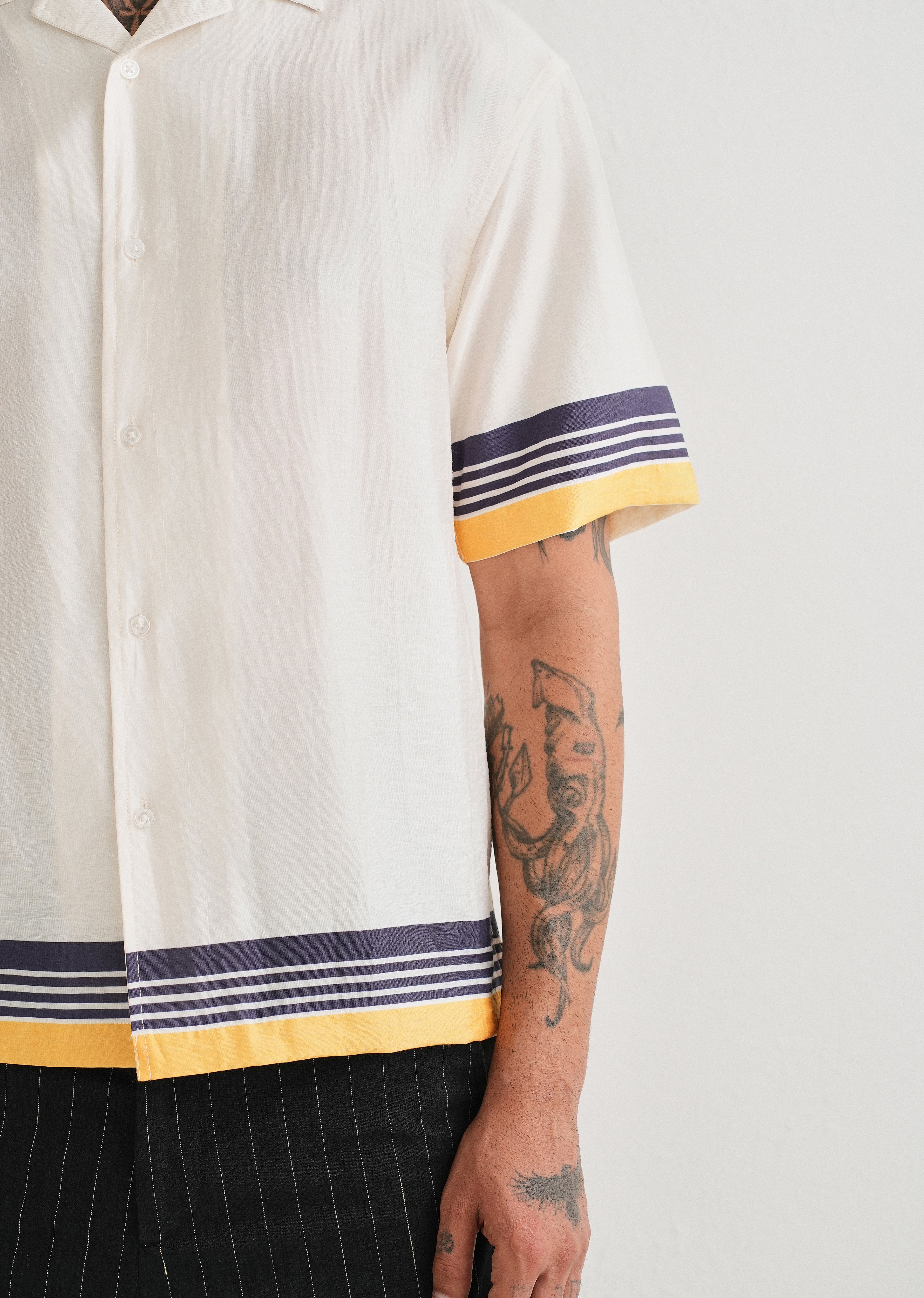 White Back Placement Print Shirt