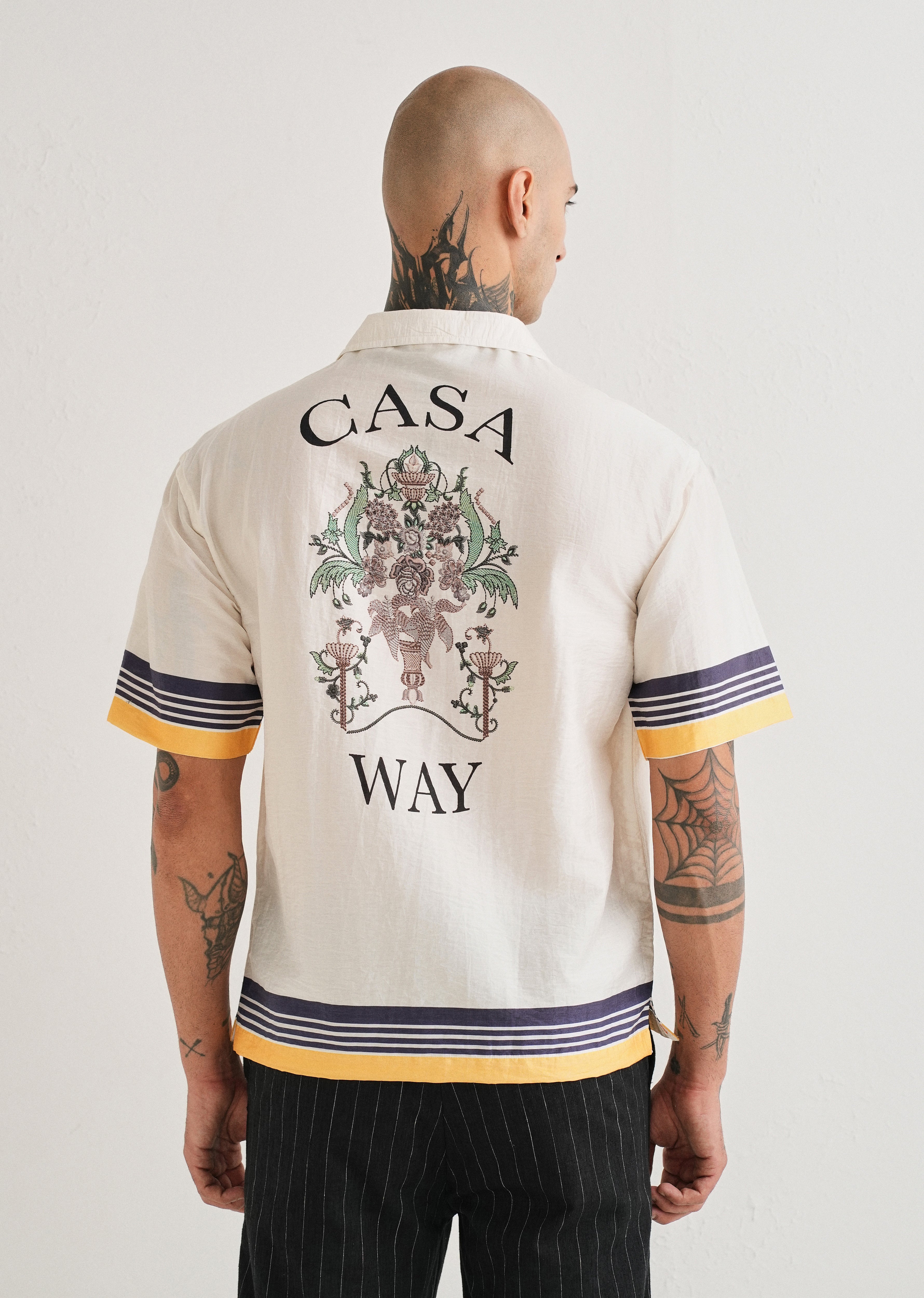 White Back Placement Print Shirt