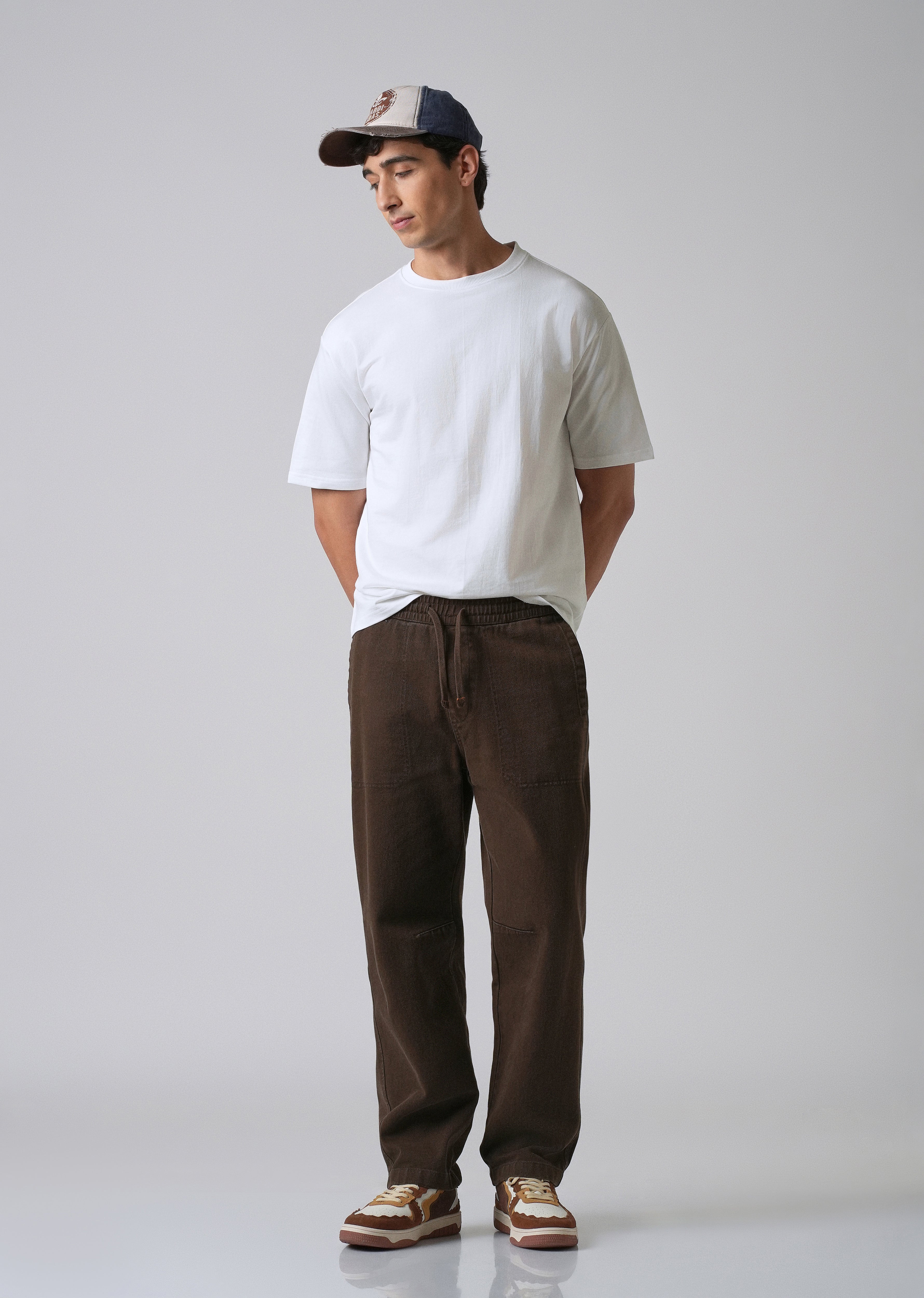 White Basic Relaxed Fit T-shirt